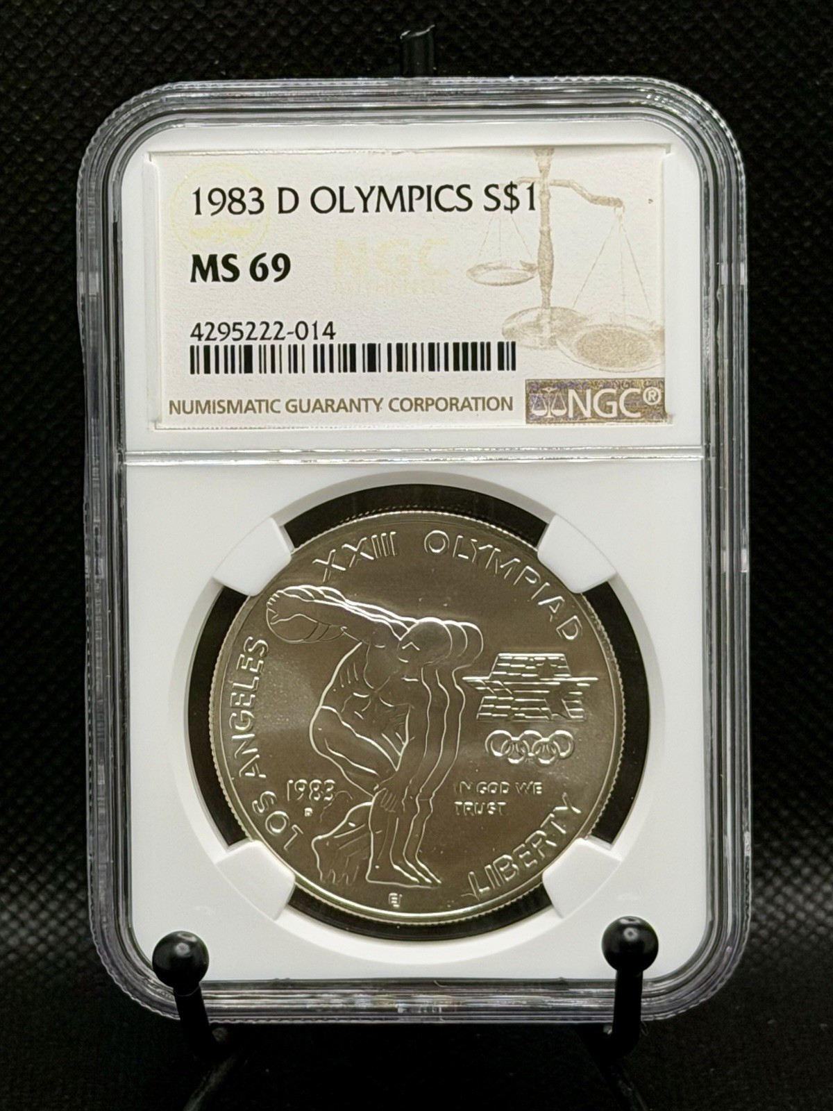 1983-D Olympic Silver Dollar NGC MS69 | Los Angeles XXIII Olympiad .900 Silver