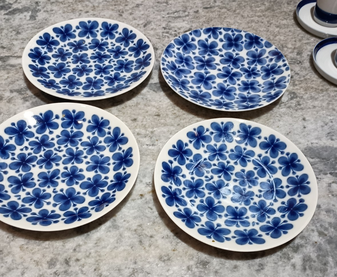 Rorstrand Mon Ami 4 dessert plates (2 patterms) vintage