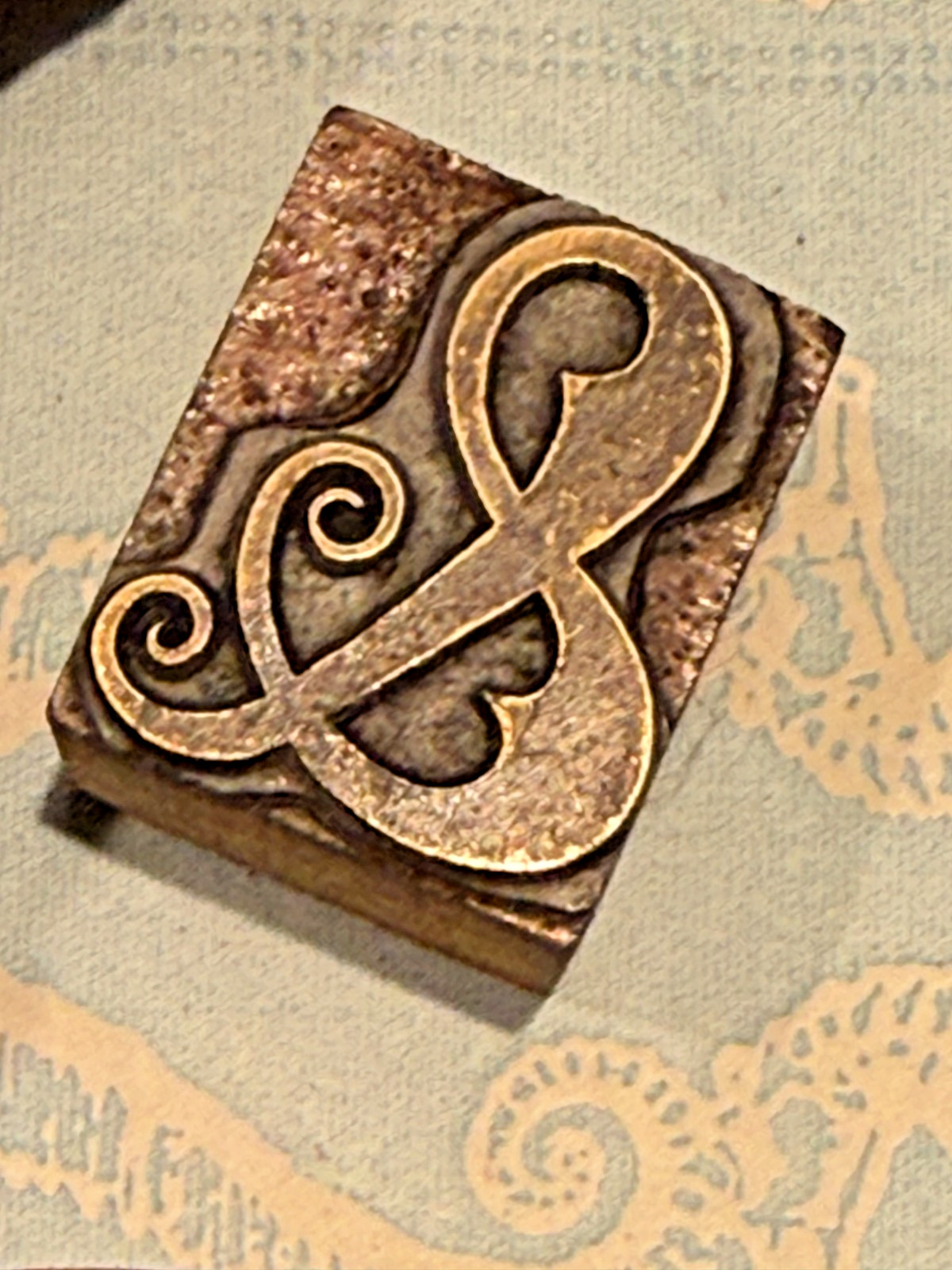 Antique Copper Letterpress Printing Block \ Antique Copper Letterpress Printing Block \