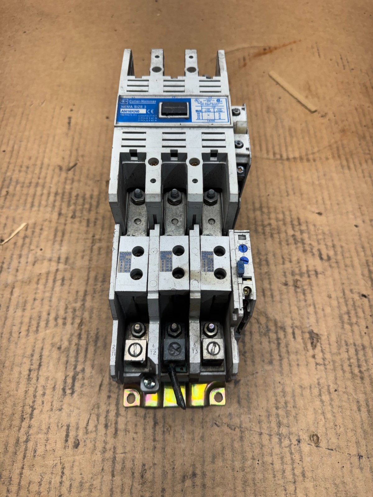 USED CUTLER-HAMMER SIZE 3 MOTOR STARTER 110/120V. COIL AN16KN0 WITH 10-6530