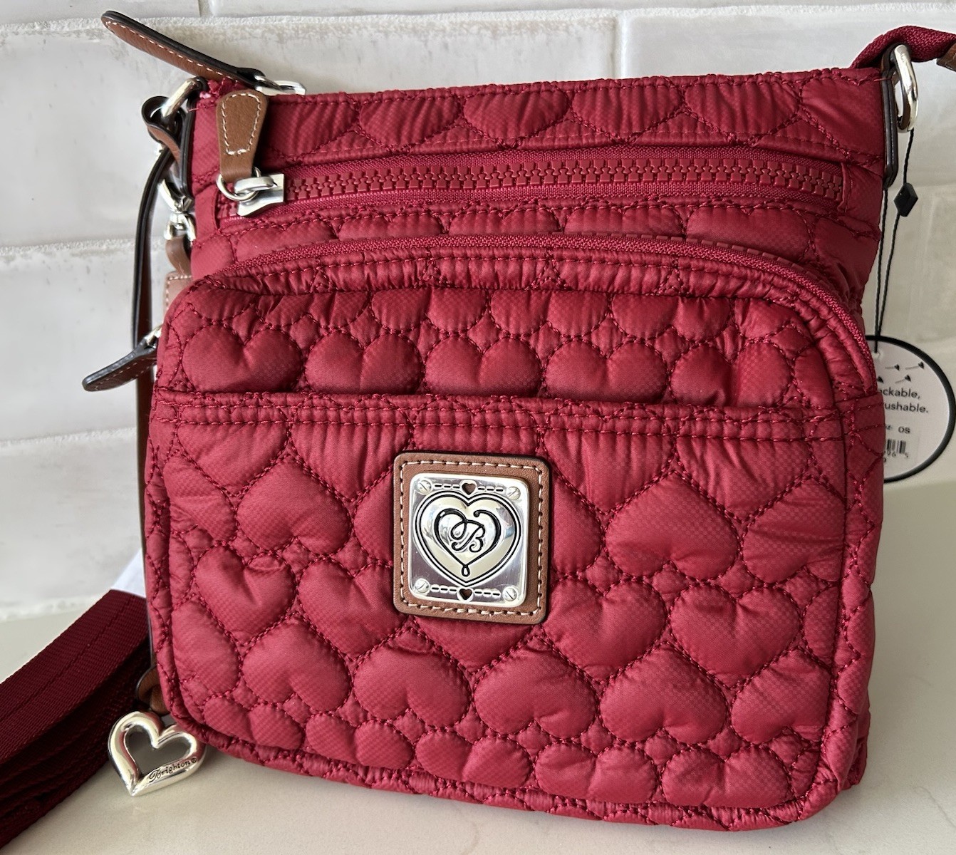 Brighton Kallista Quilted Shoulder Bag ~ Lipstick Red NWT 💋🇺🇸Travel Bestie Brighton Kallista Quilted Shoulder Bag ~ Lipstick Red NWT 💋🇺🇸Travel Bestie