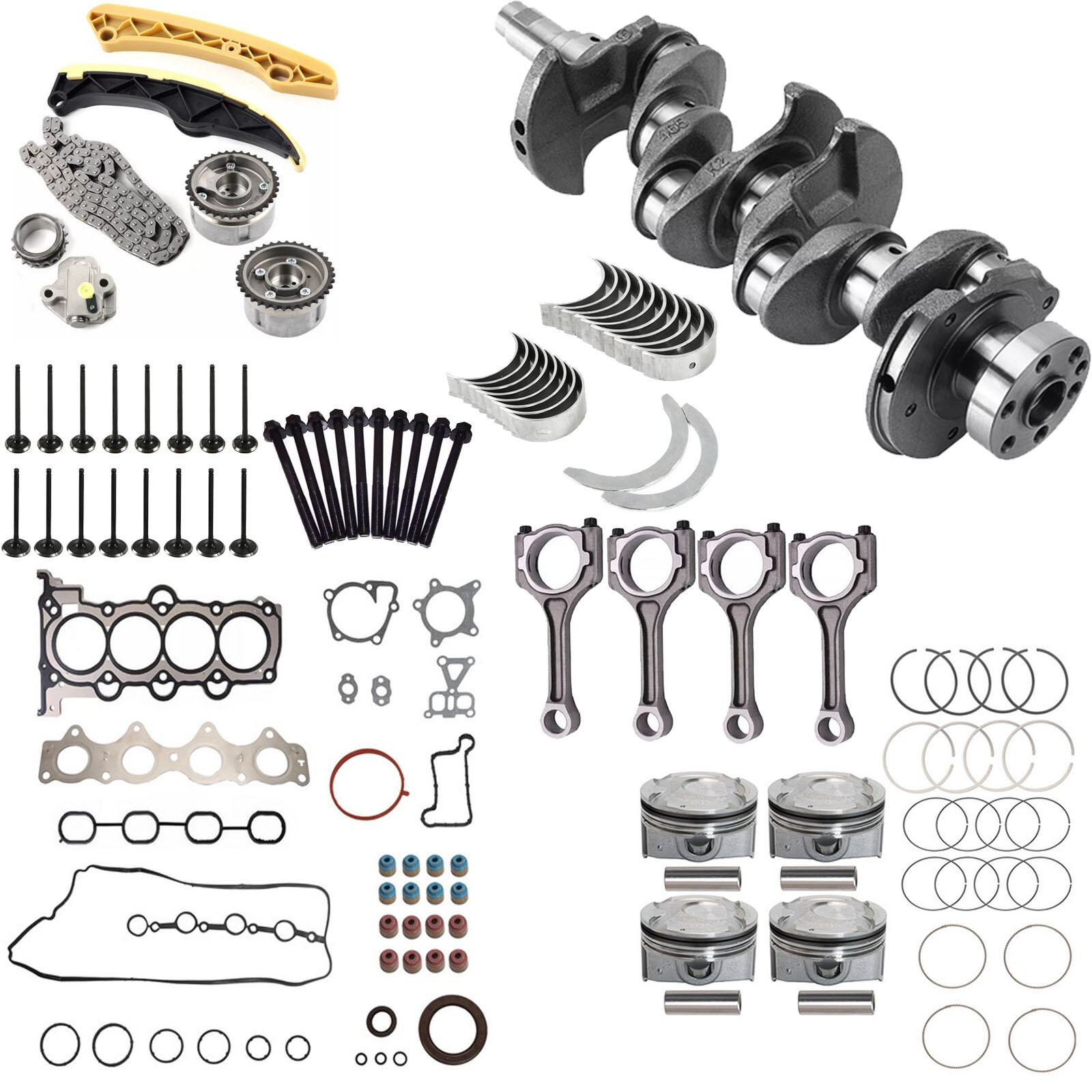 G4FD 1.6L Motor Repair Overhaul Kit Crankshaft 23110-2B610 Fit Hyundai Kia Car