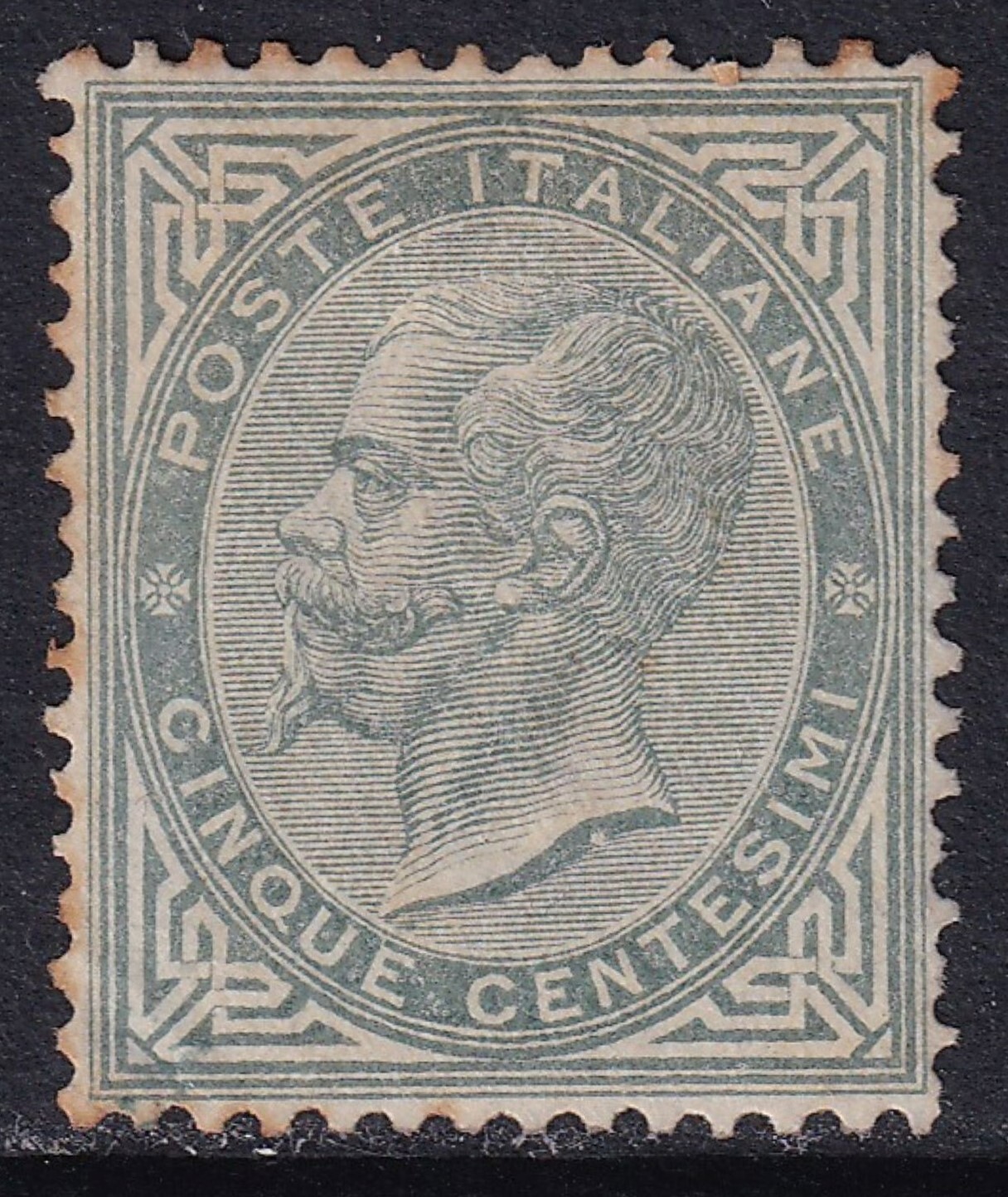 ITALY 1863-65 Victor Emmanuel II 5c Pale Grey SG 10a Mint no gum