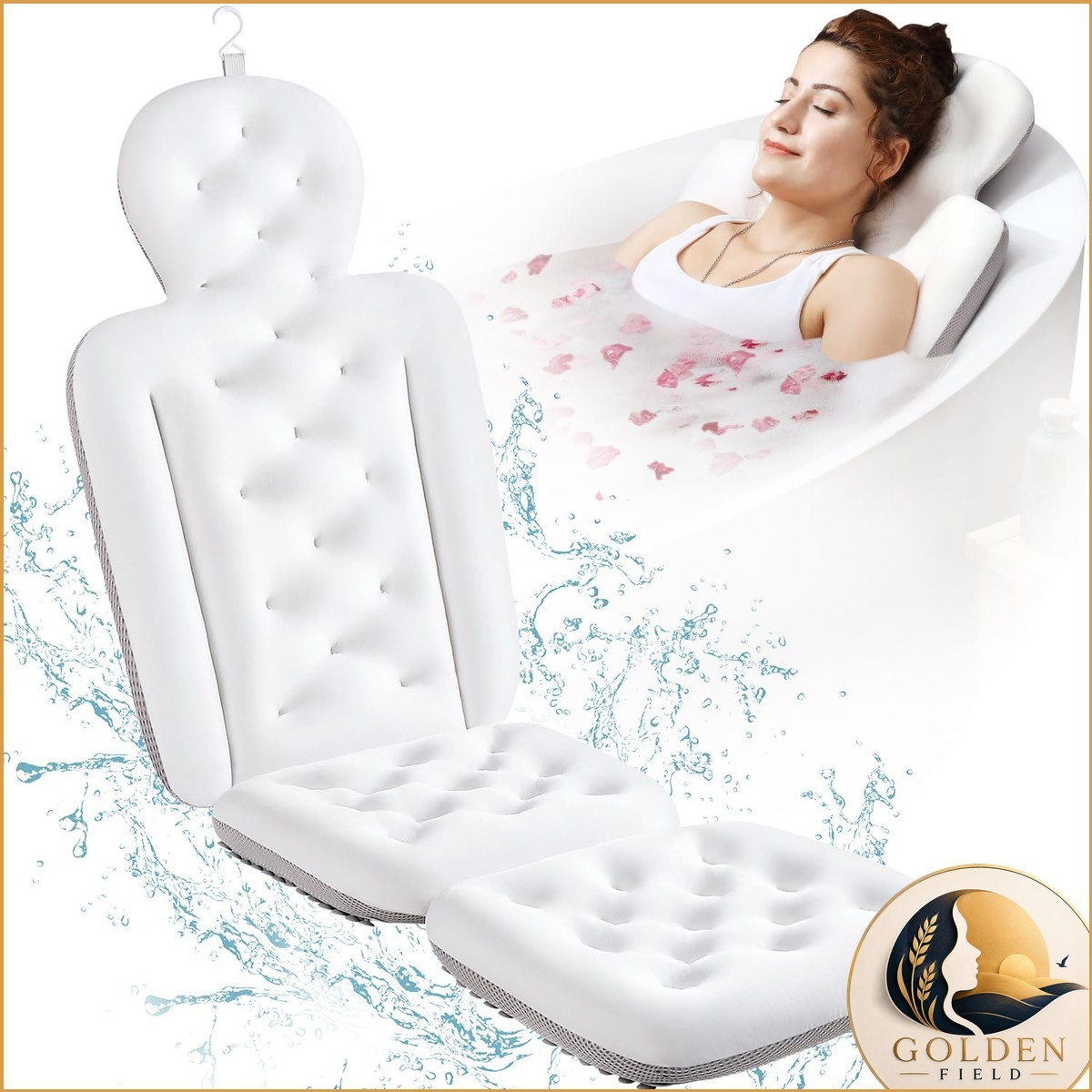 VOXOR Full Body Bath Pillow White 51\ VOXOR Full Body Bath Pillow White 51\