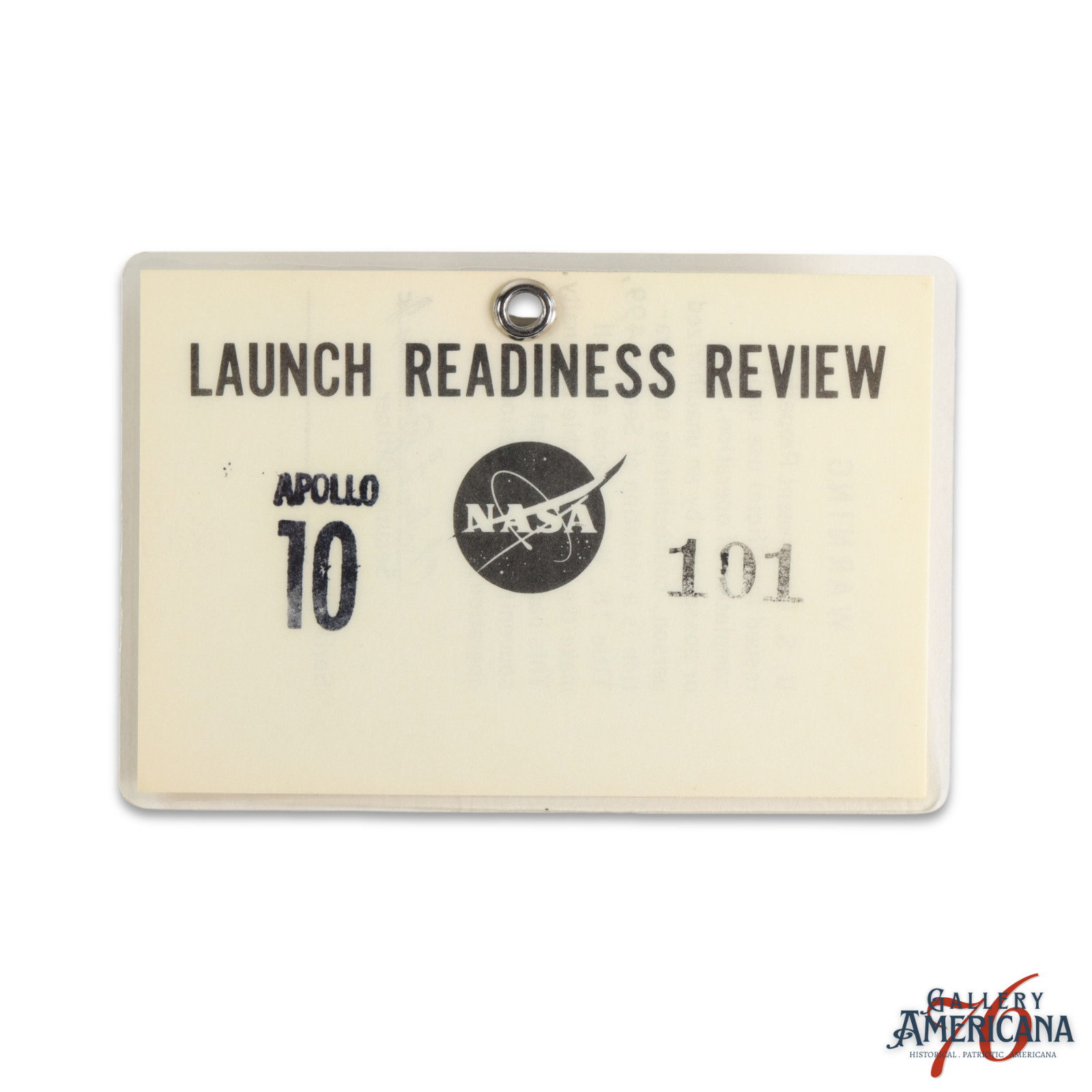 NASA Apollo 10 Launch Readiness Review Pass 1969 Moon Mission NASA Badge