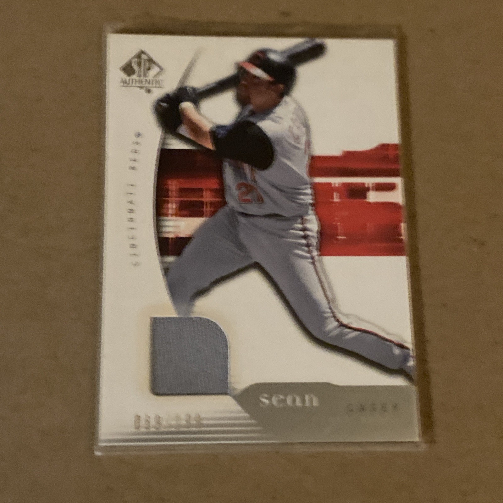 2005 Upper Deck SP Collection Authentic Materials /199 Sean Casey #90 2005 Upper Deck SP Collection Authentic Materials /199 Sean Casey #90