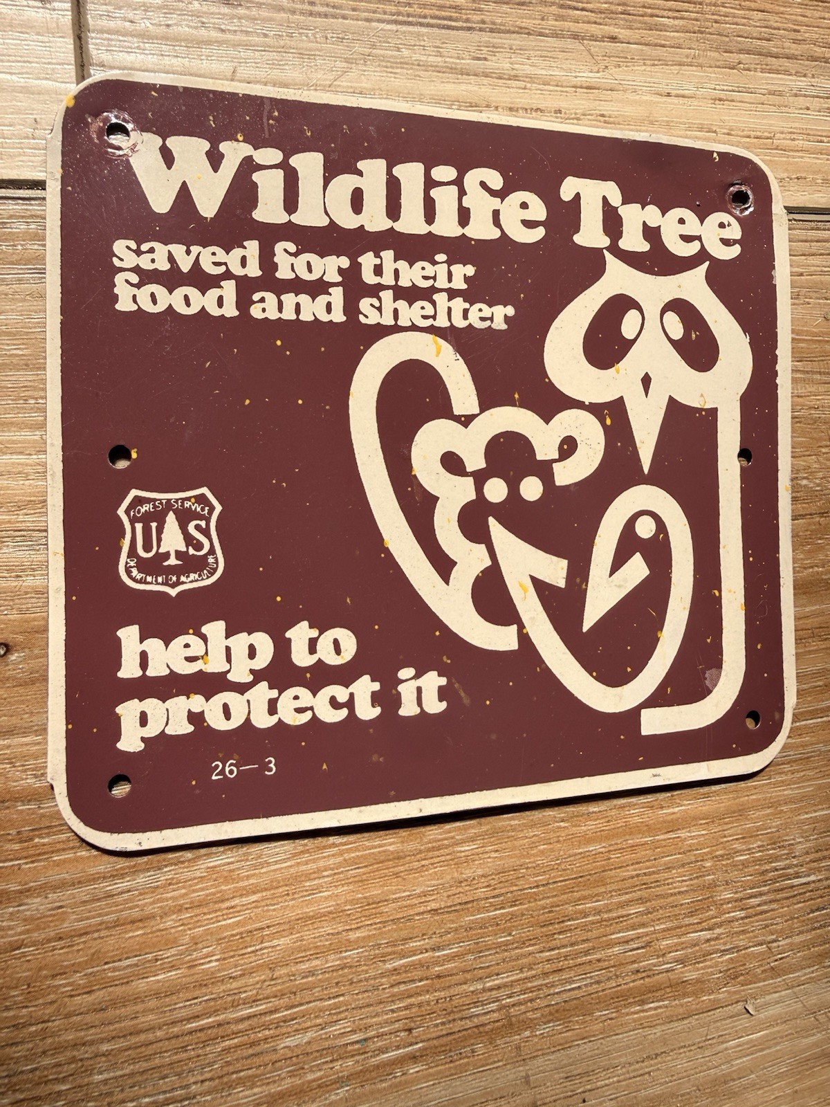 Vintage Authentic  USFS National Forest  4 X 5 Metal Sign