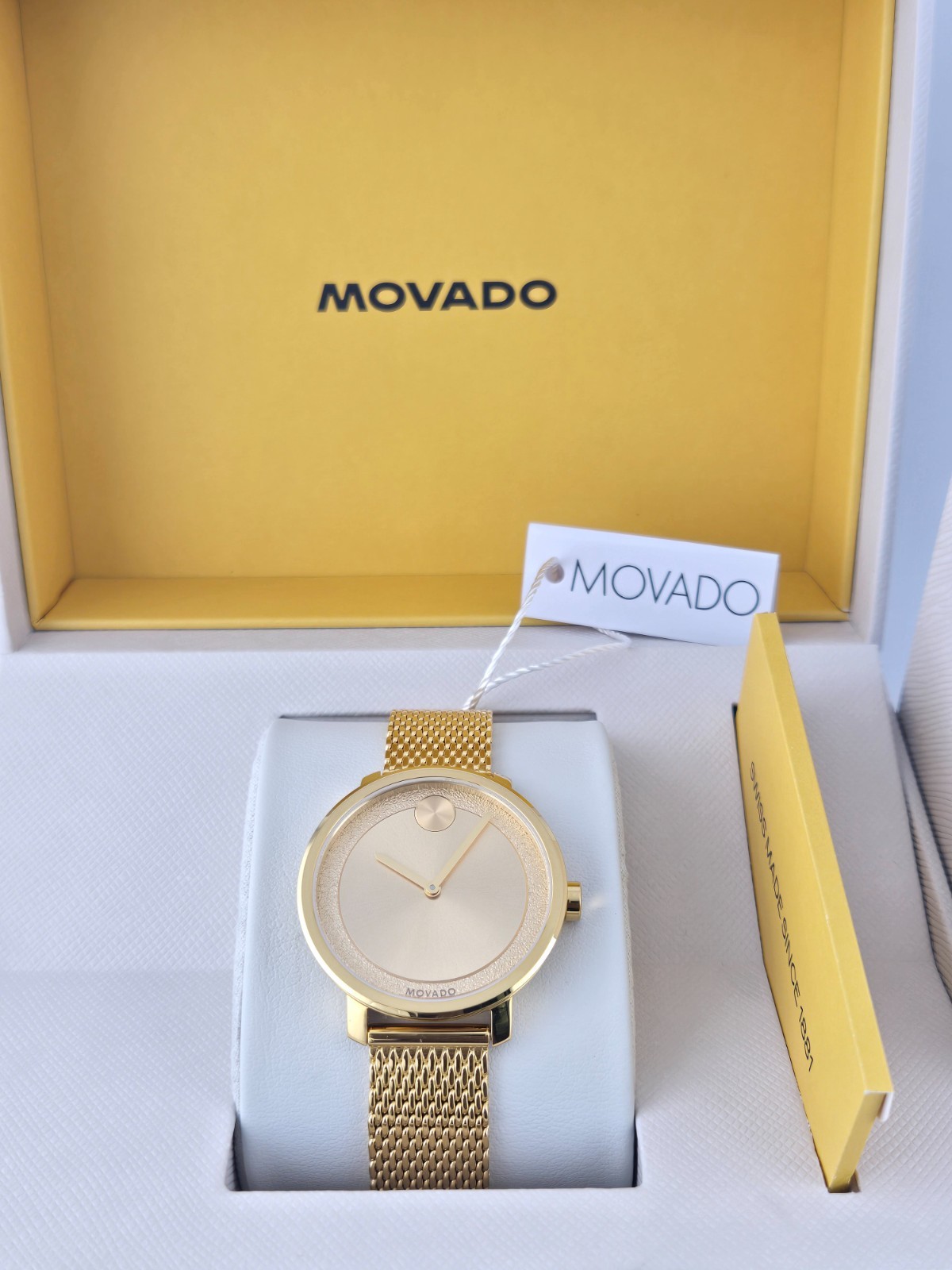 Movado Bold Women\'s Gold Dial Stainless Steel Watch - 3600580 ($695 MSRP)