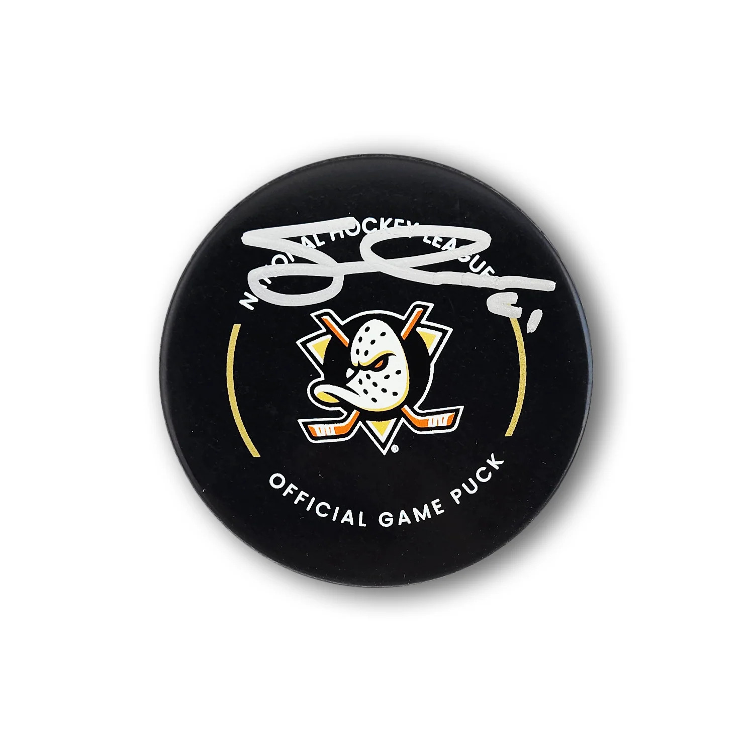 Cutter Gauthier Autographed Anaheim Ducks Official Hockey Puck