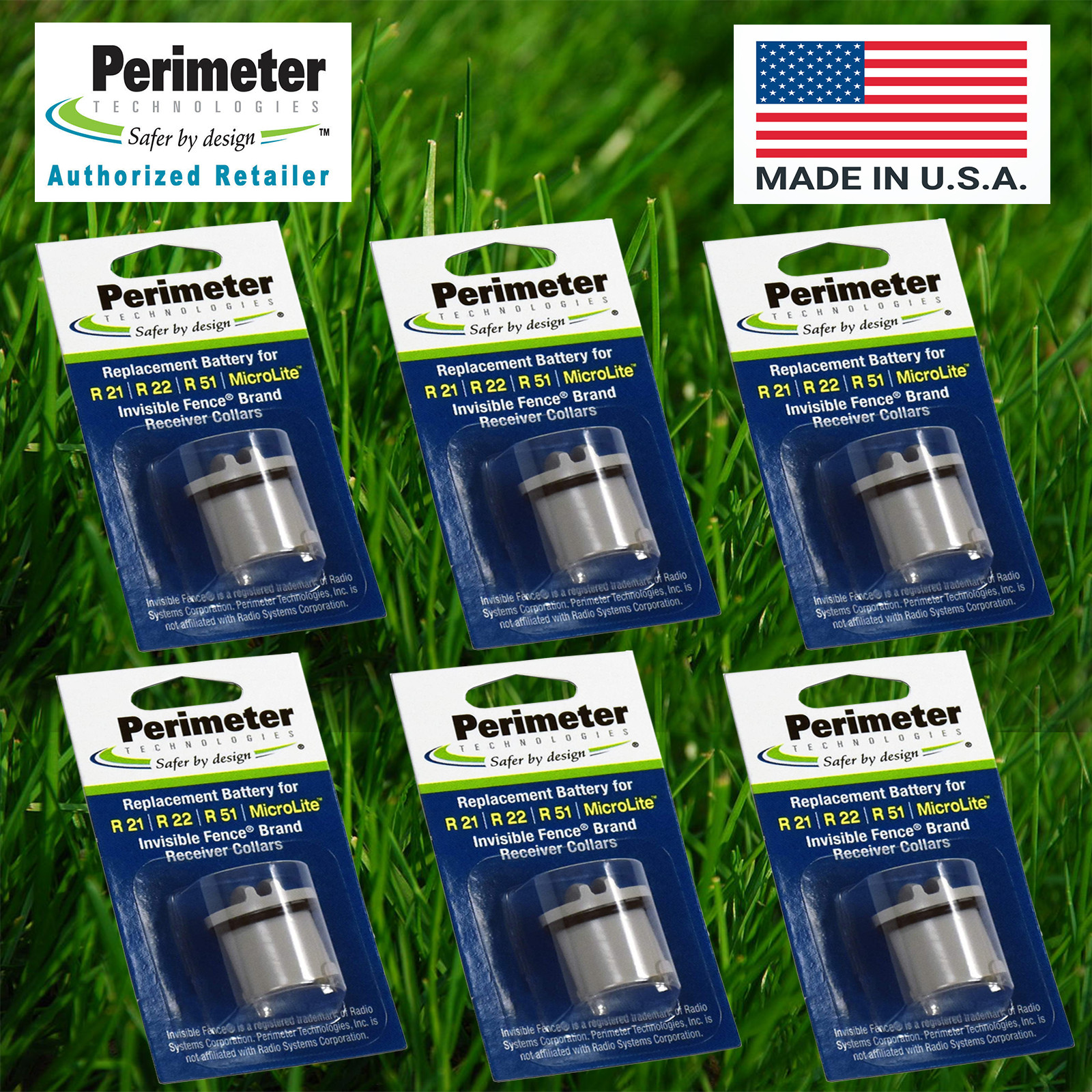 Perimeter IFA-001 Batteries For Invisible Fence Dog Collar R21 R22 R51 - 6 Pack