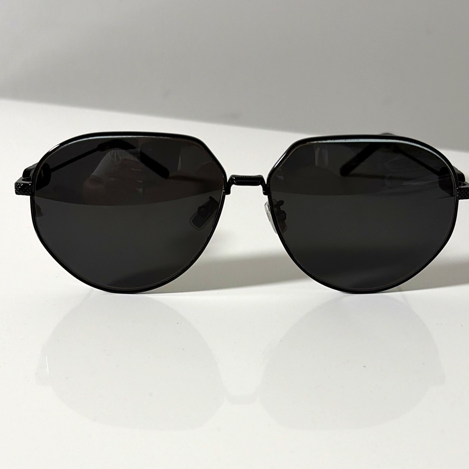 Dior DIORLINK A1U 10BO Geometric Black Metal Sunglasses Gray Tinted 54-19 Dior DIORLINK A1U 10BO Geometric Black Metal Sunglasses Gray Tinted 54-19