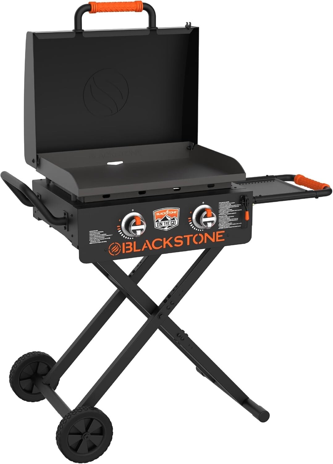 Blackstone 2350 On-the-Go 22” Omnivore Flex-Fold Griddle with Locking Hood,Black