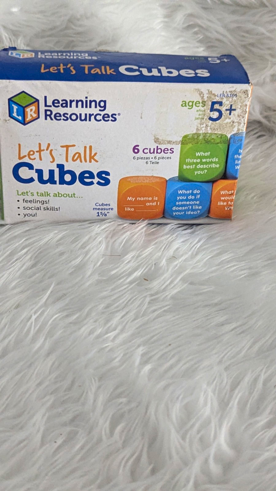 Learning Resources Let’s Talk Cubes Social Skills Set 6 Cubes Ages 5+ LER 6369