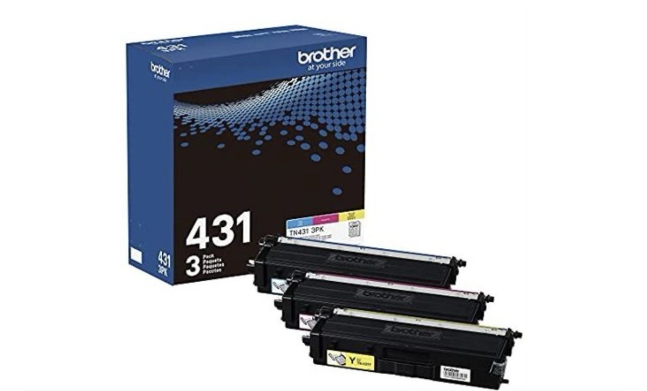 Brother TN431 3PK Genuine Laser Toner Cartridges Cyan Magenta Yellow Brother TN431 3PK Genuine Laser Toner Cartridges Cyan Magenta Yellow