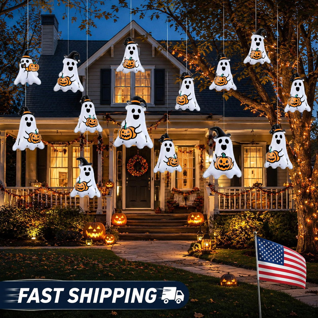 18PCS Halloween Ghost Balloons 16\ 18PCS Halloween Ghost Balloons 16\