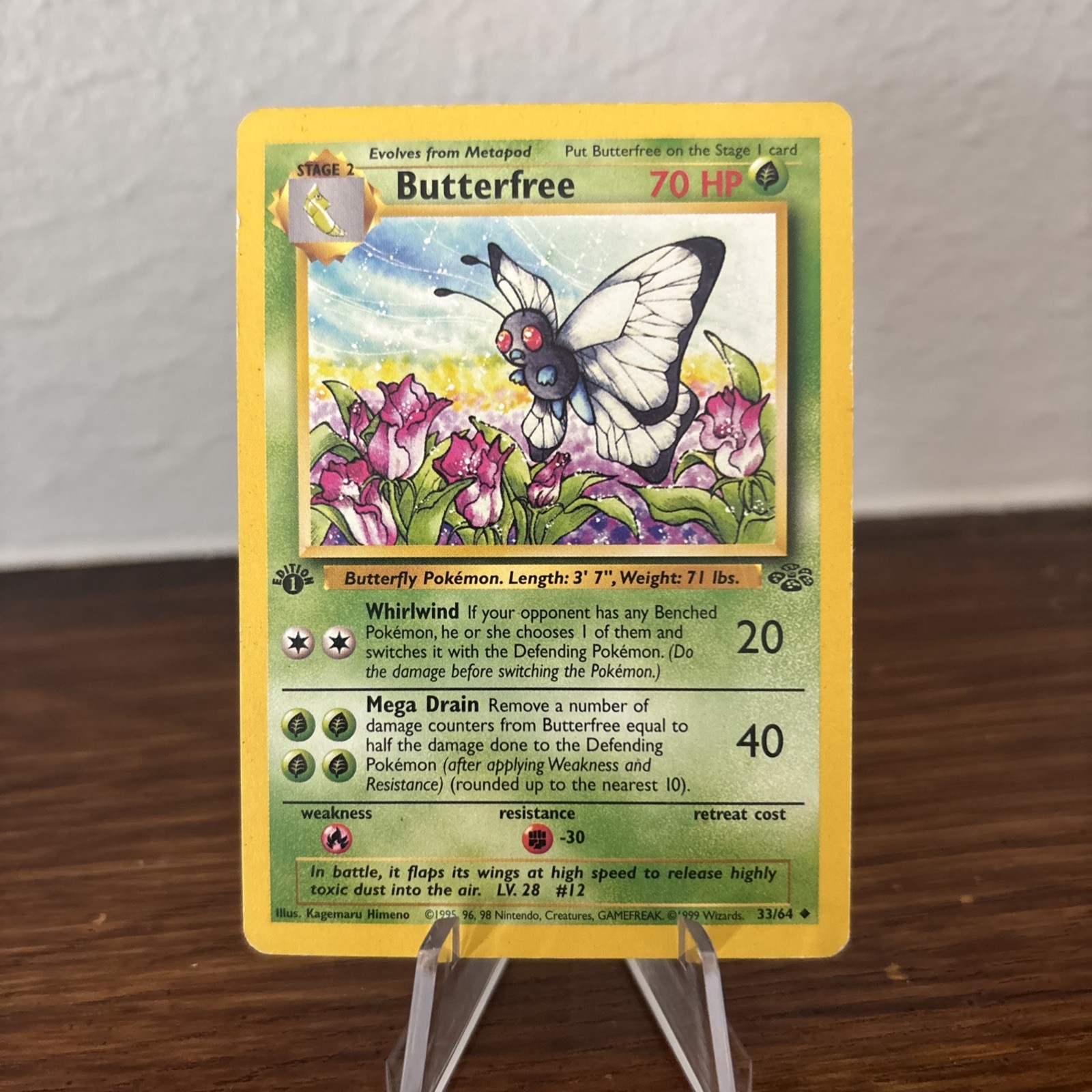 Butterfree Uncommon Jungle 33/64 1st Edition Butterfree Uncommon Jungle 33/64 1st Edition