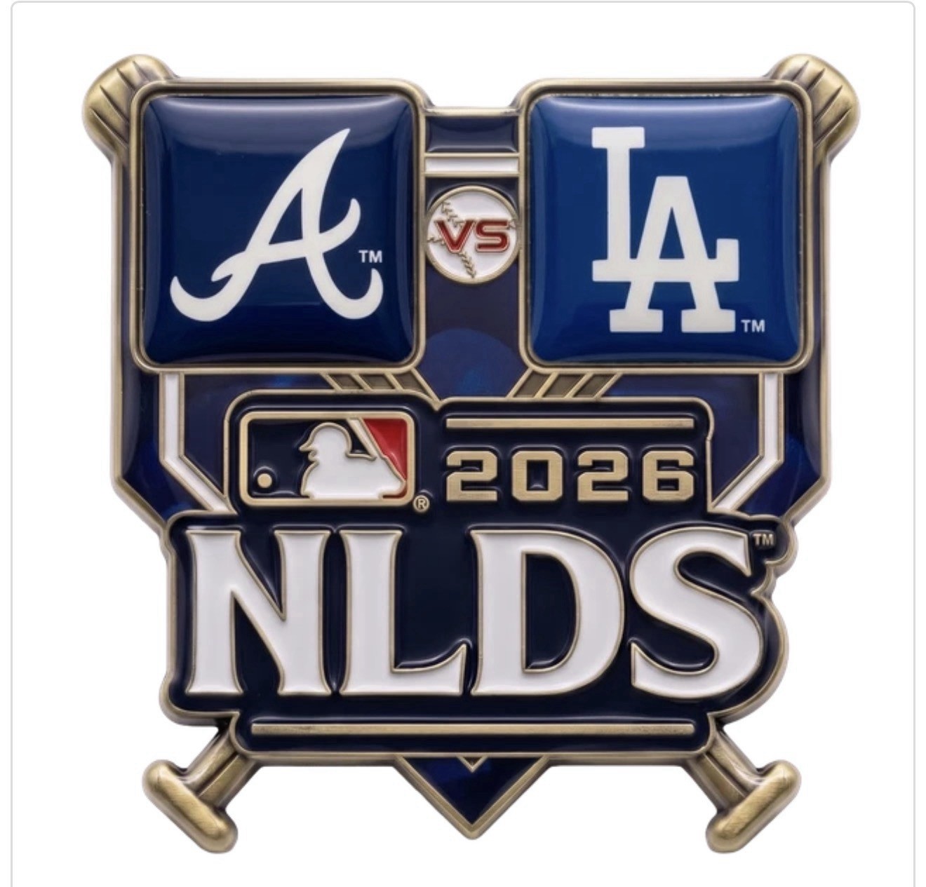 Los Angeles Dodgers Vs Atlanta Braves 2026 NLDS Dueling Pin Stadium Exclusive Los Angeles Dodgers Vs Atlanta Braves 2026 NLDS Dueling Pin Stadium Exclusive