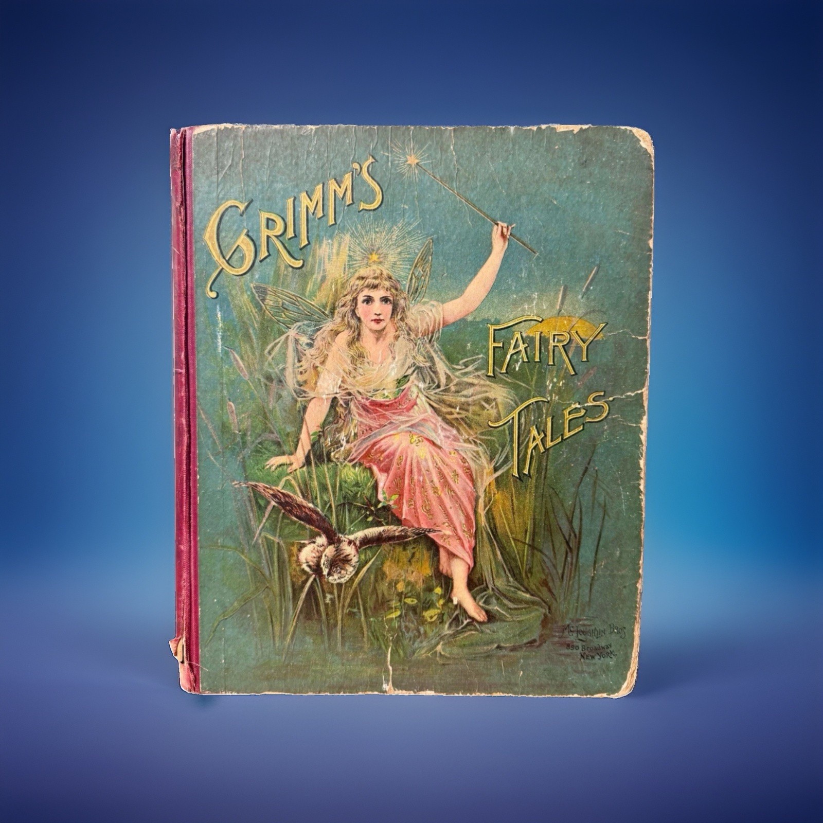 Antique 1890 Grimm\'s Household Fairy Tales McLoughlin Bros Boldry R. Andre Rare