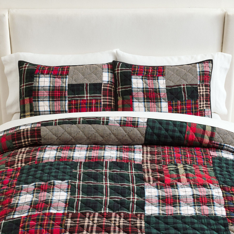 Pottery Barn Classic Patchwork Plaid Quilt