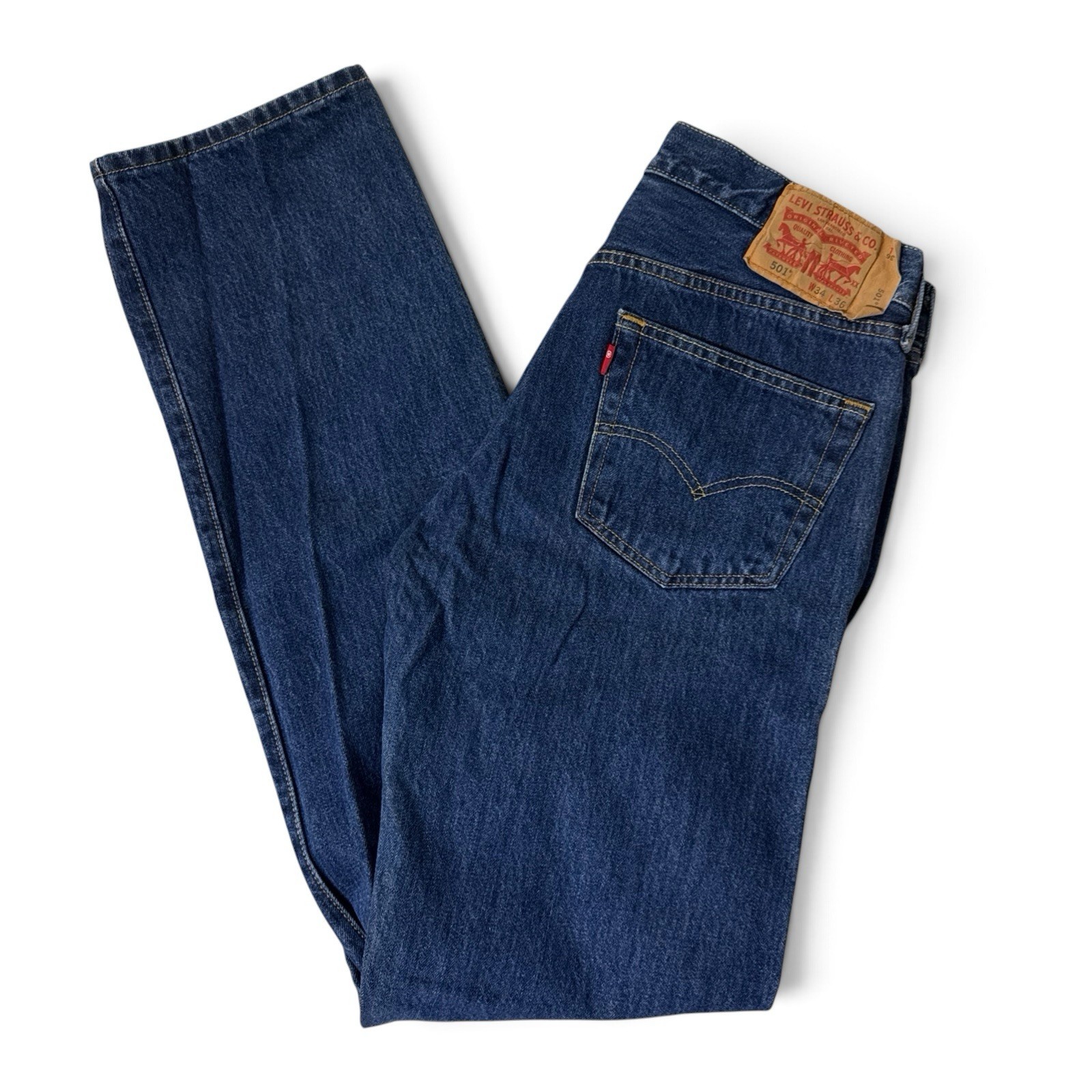 Levis 501 Button Fly Denim Jeans 34 x 36 Vintage Straight Leg Levis 501 Button Fly Denim Jeans 34 x 36 Vintage Straight Leg
