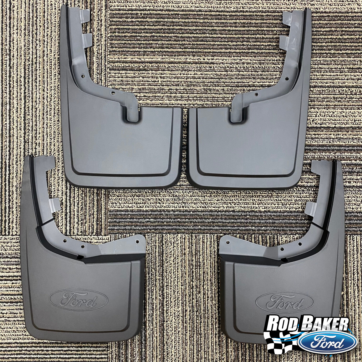21 thru 26 Ford F-150 OEM Molded Black Splash Guards Mud Flaps Kit & Hardware