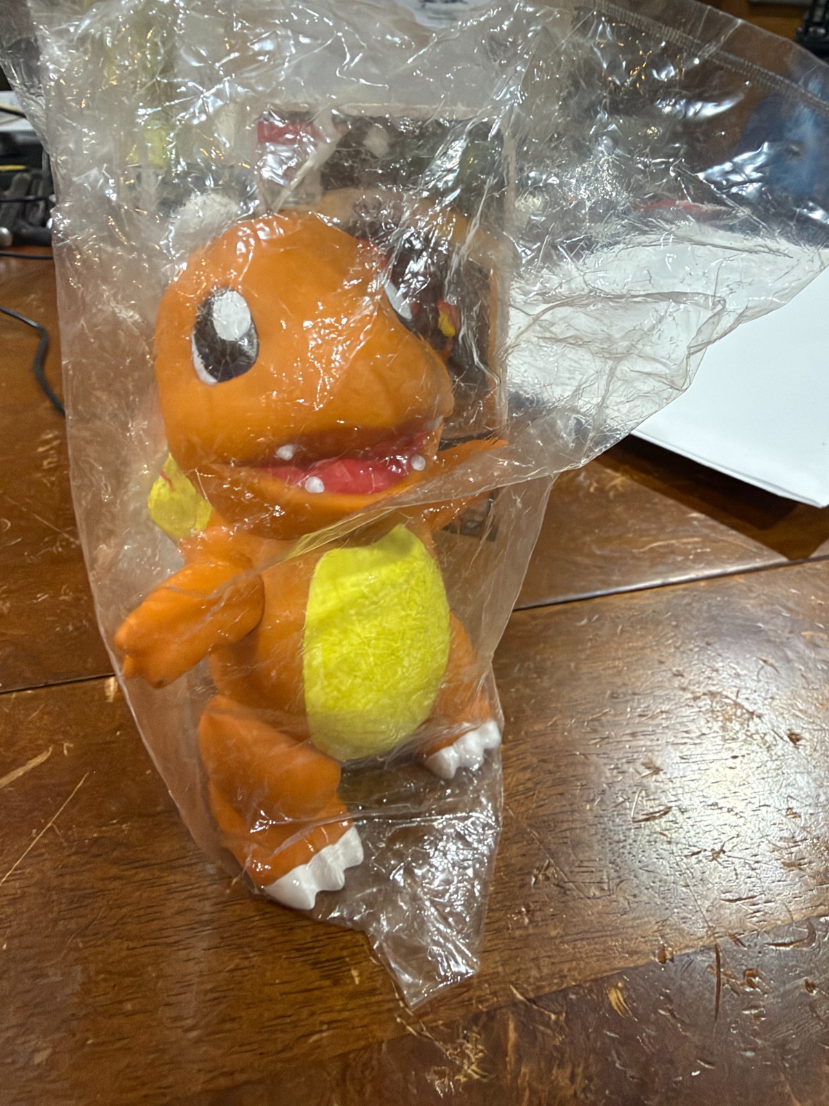 Vintage 1998 TOMY Pokemon Charmander  Deluxe Soft Vinyl with Original Tag