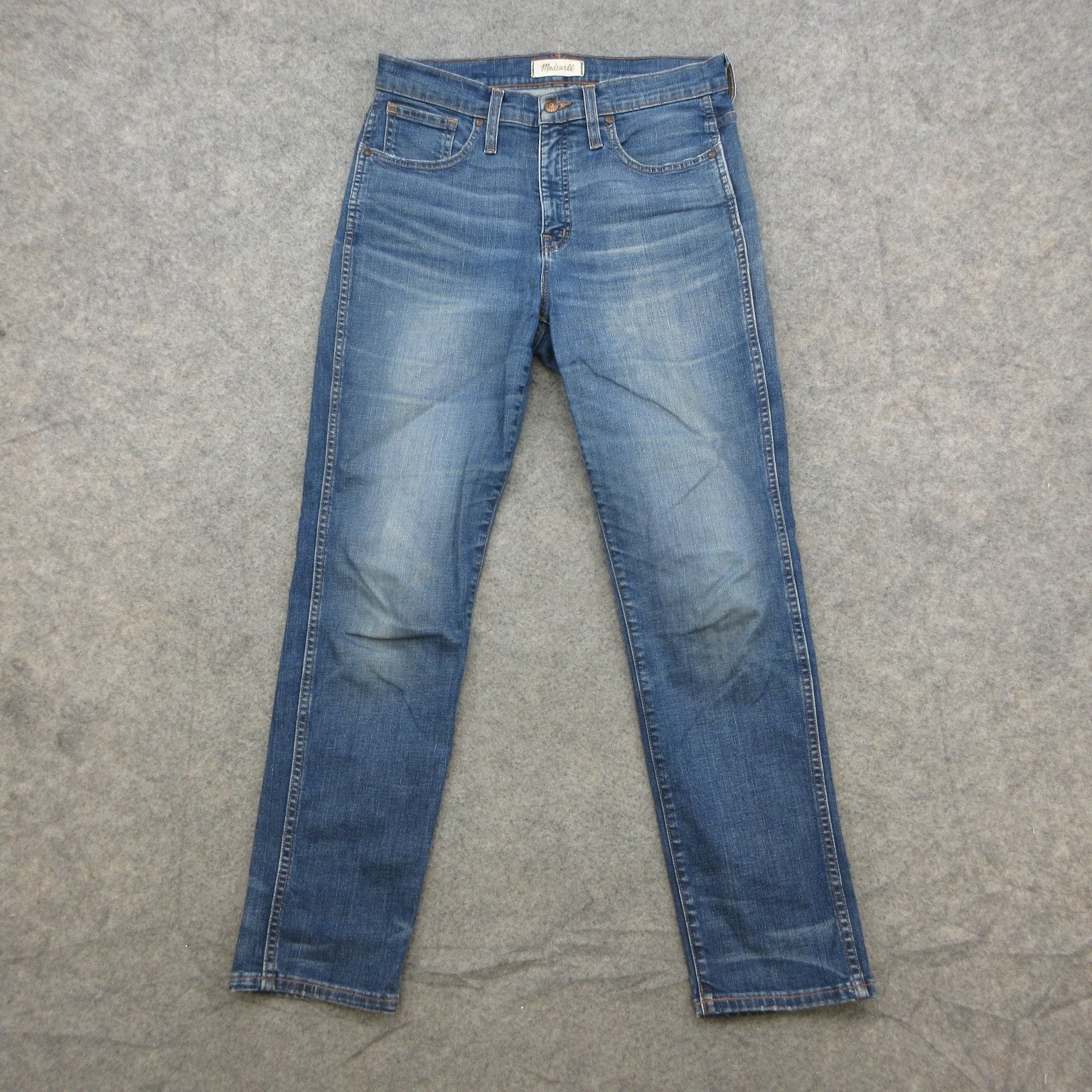Madewell Jeans Women\'s Size 29 Blue Slim Straight Stretch Denim High Rise