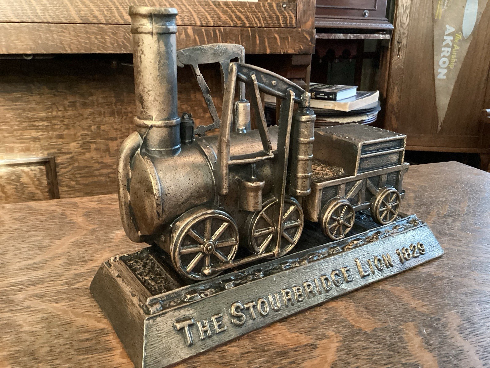 ⁠Vintage Stourbridge Lion 1829 Delaware and Hudson Railroad Spelter Train