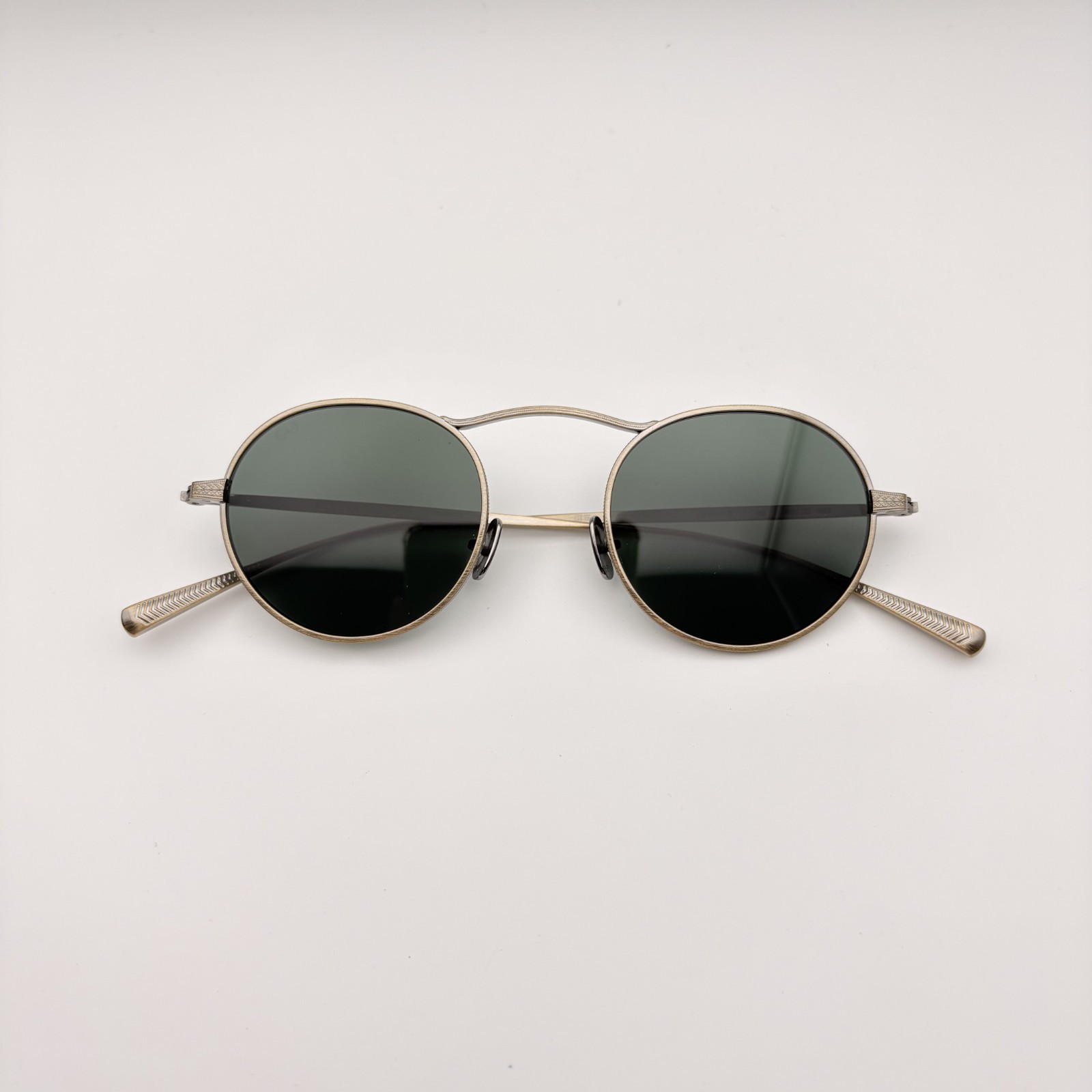 Eyevan Sunglasses Safari-E Antique Gold Round Frame 46-21-145 New Authentic