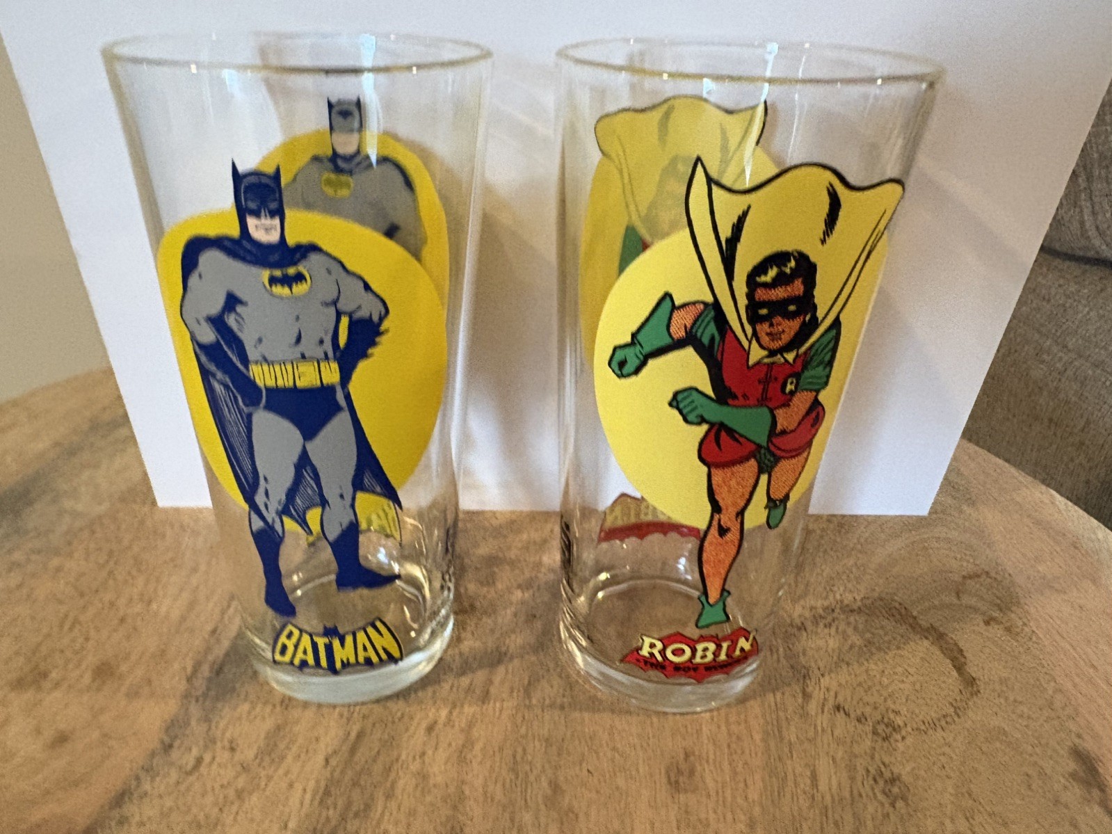 Vintage 1976 Batman &  Robin Collectors Drinking Glass Pepsi D.C. Comics 