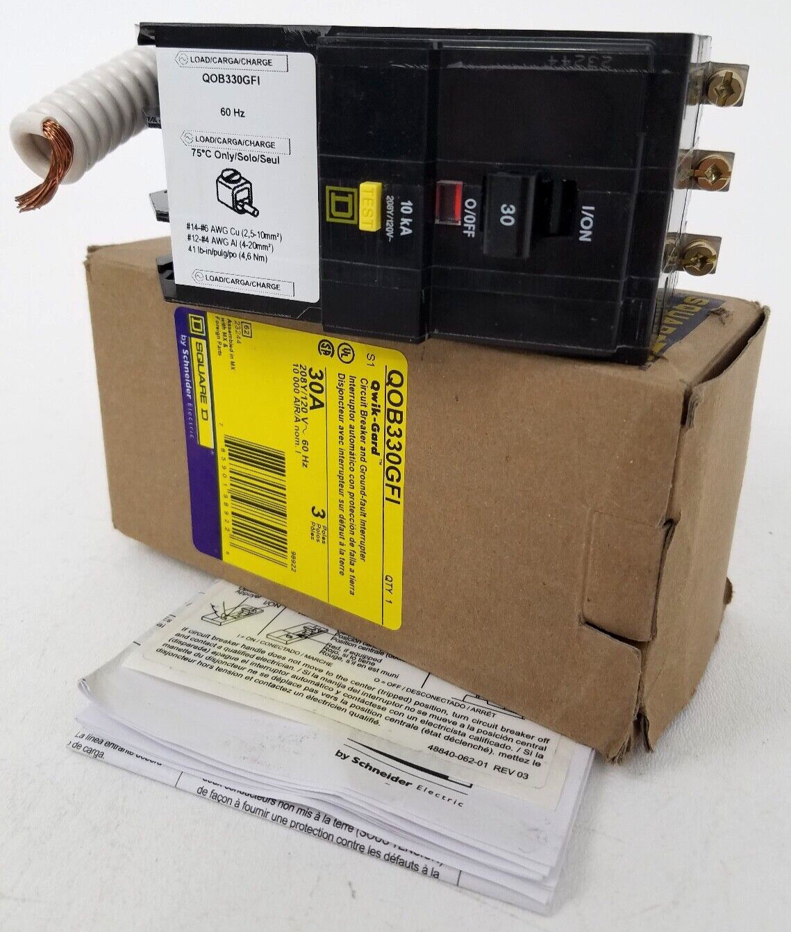 QOB330GFI Square D 30 Amp Circuit Breaker *Next Day Option* NEW IN BOX QOB330GFI Square D 30 Amp Circuit Breaker *Next Day Option* NEW IN BOX