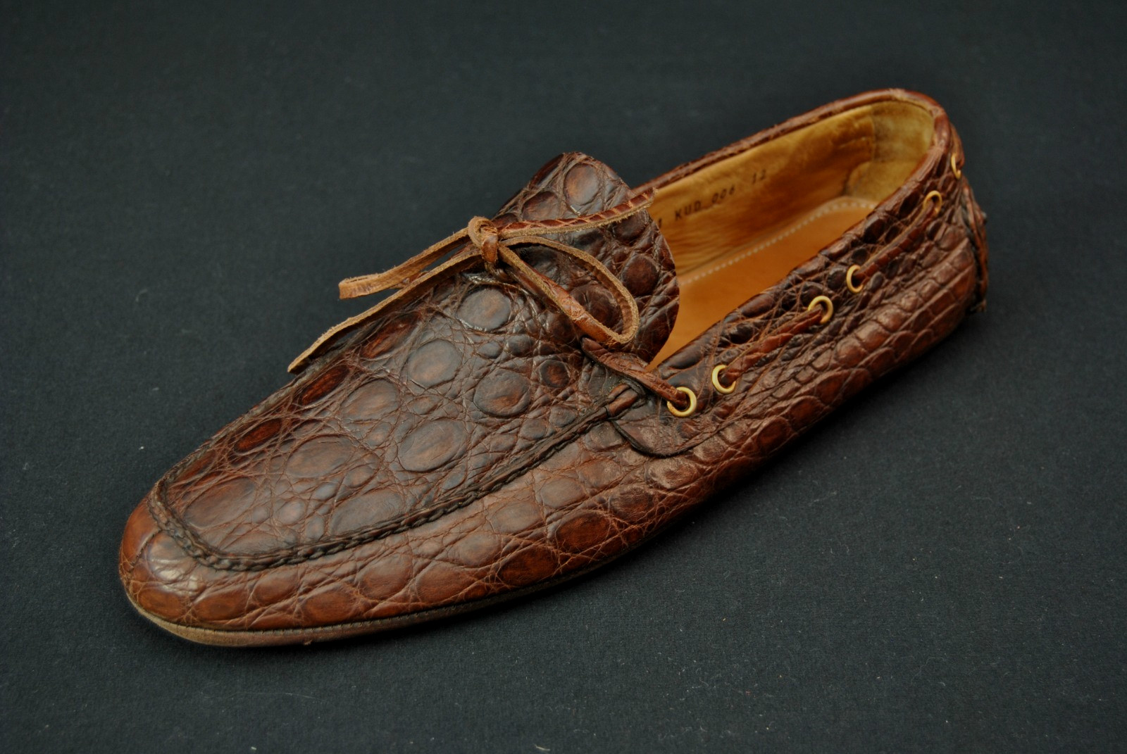 The Original Car Shoe Alligator Loafers EUR 12 USA 13 Brown 12926K