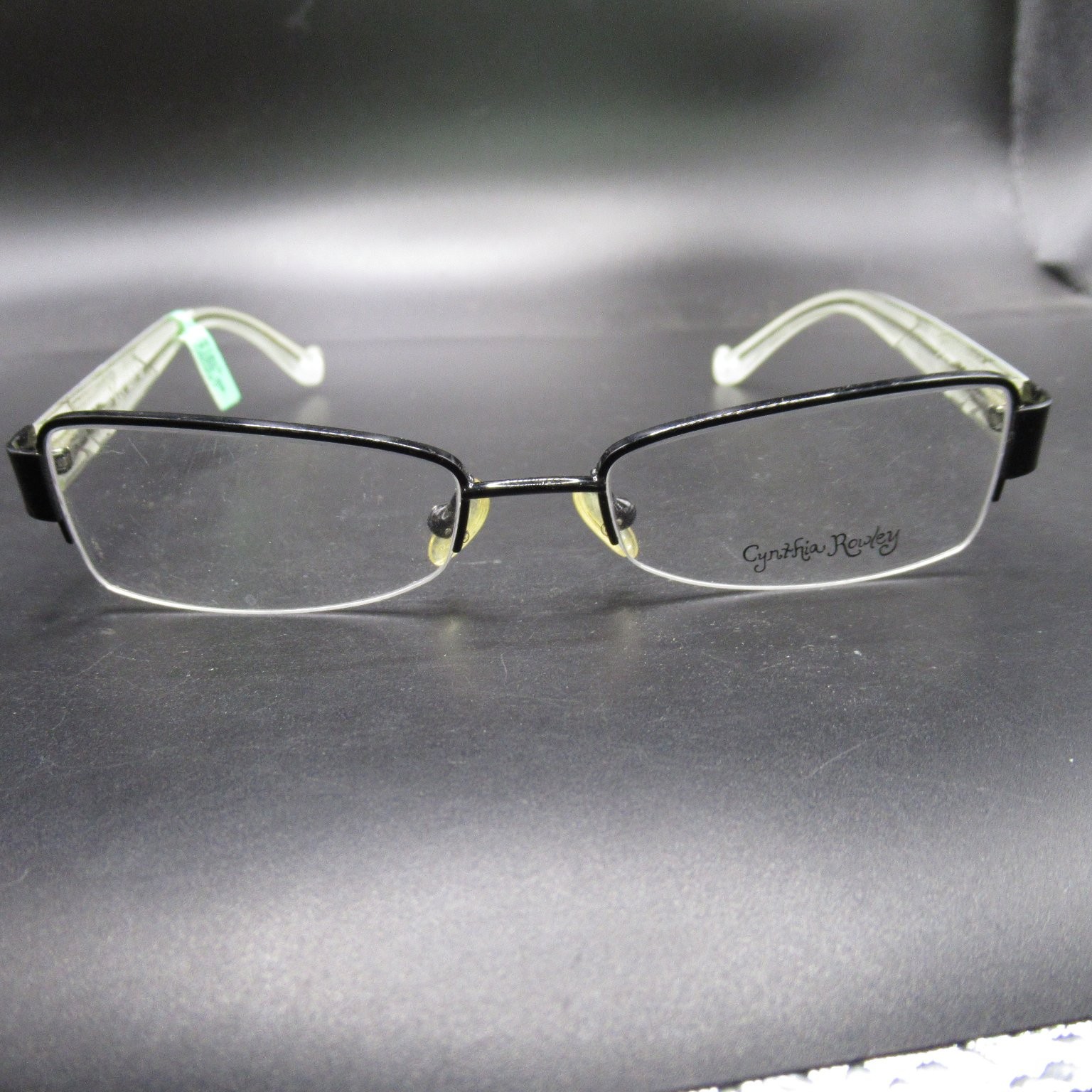 Cynthia Rowley CR0227 Black Semi-Rimless Eyeglass Frames 50-17-135 Women's Cynthia Rowley CR0227 Black Semi-Rimless Eyeglass Frames 50-17-135 Women's