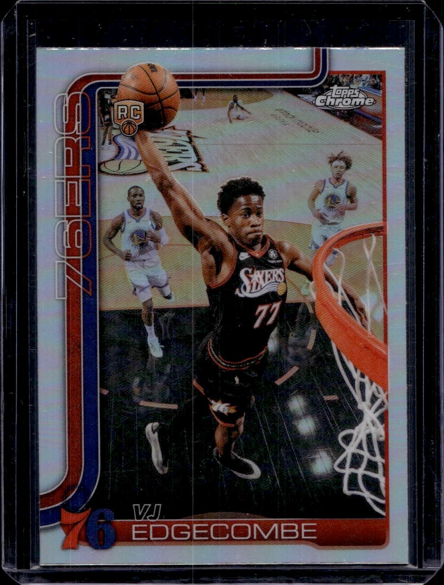 VJ Edgecombe 2025-26 Topps Chrome Update #153 Refractor Rookie RC