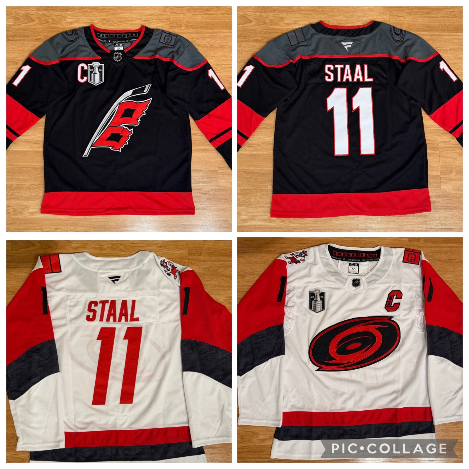 Carolina Hurricanes Staal Stitched Stanley Cup Mens Sizes Stitched Jersey