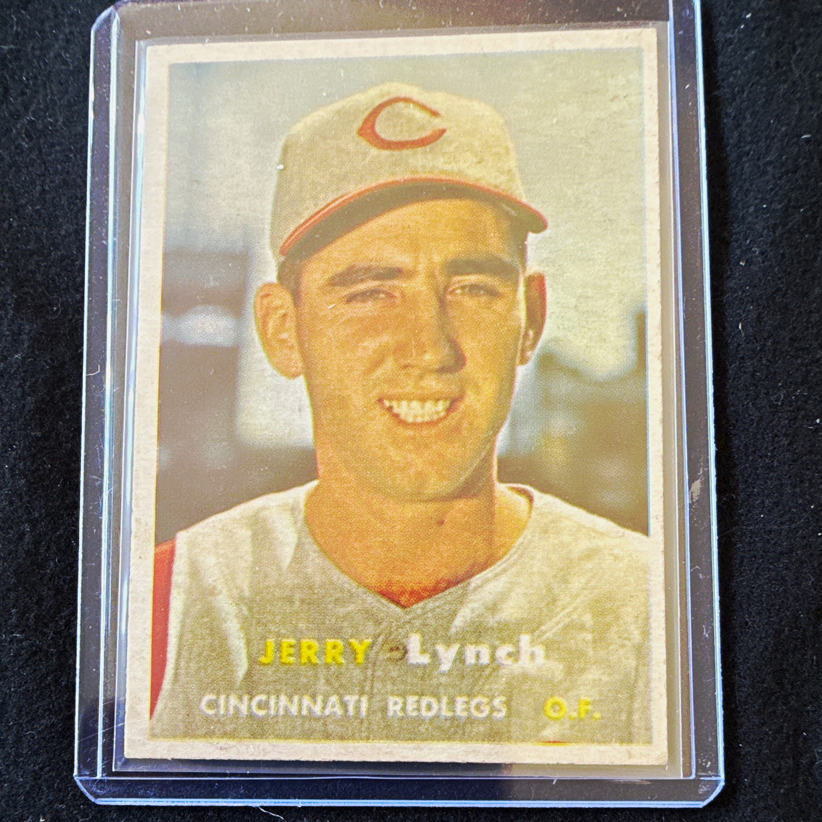 Topps 1957 Jerry Lynch #358 Cincinnati Redlegs Baseball Card Base Set Topps 1957 Jerry Lynch #358 Cincinnati Redlegs Baseball Card Base Set