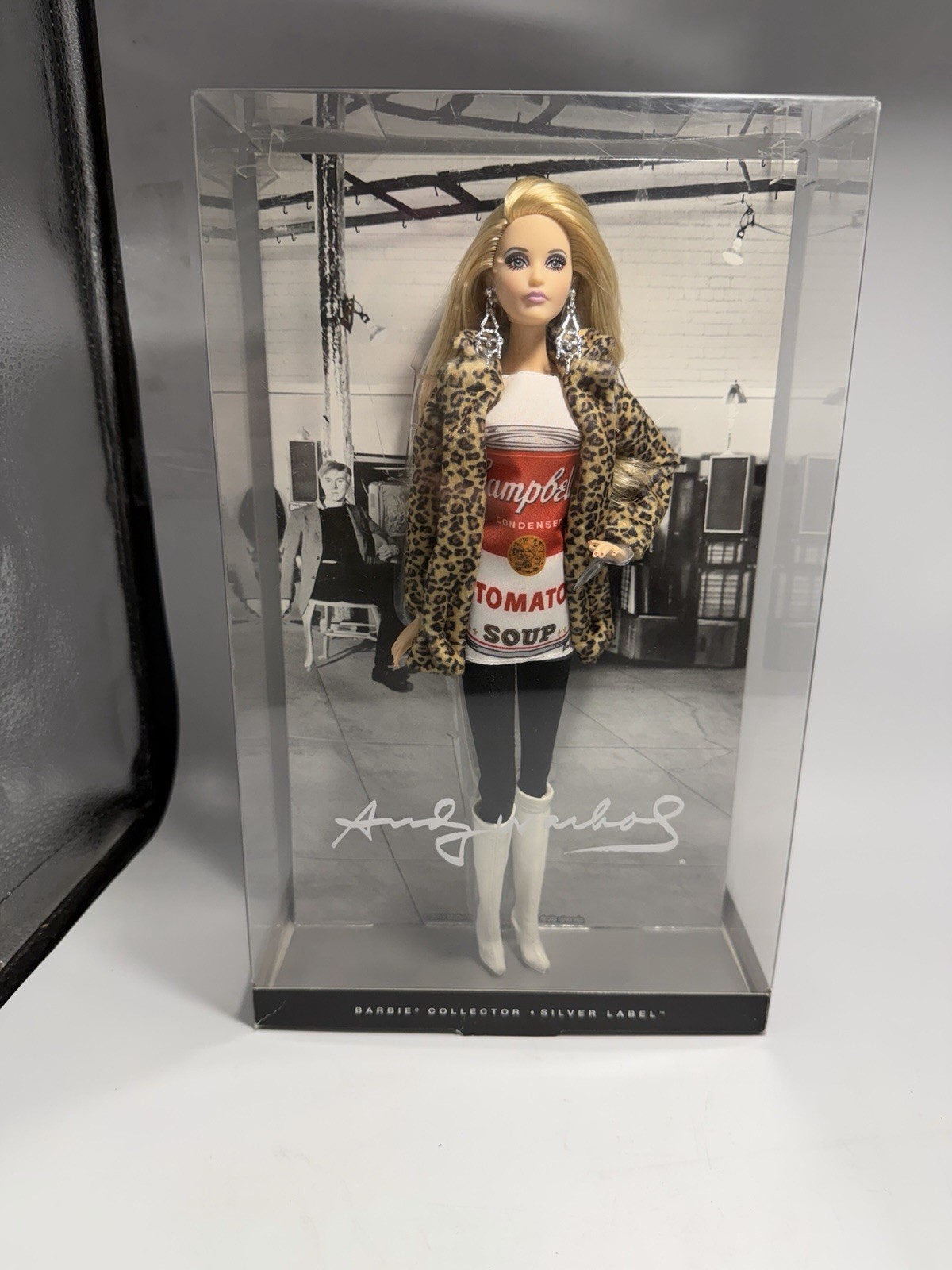 Barbie Andy Warhol Campbell's Soup Doll Silver Label Collector Mattel DKN04 Barbie Andy Warhol Campbell's Soup Doll Silver Label Collector Mattel DKN04