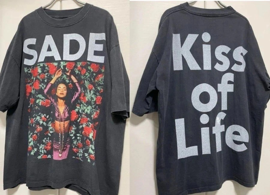 Vtg style Sade Kiss Of Life short sleeve black color 2 side Unisex Shirt Reprint Vtg style Sade Kiss Of Life short sleeve black color 2 side Unisex Shirt Reprint
