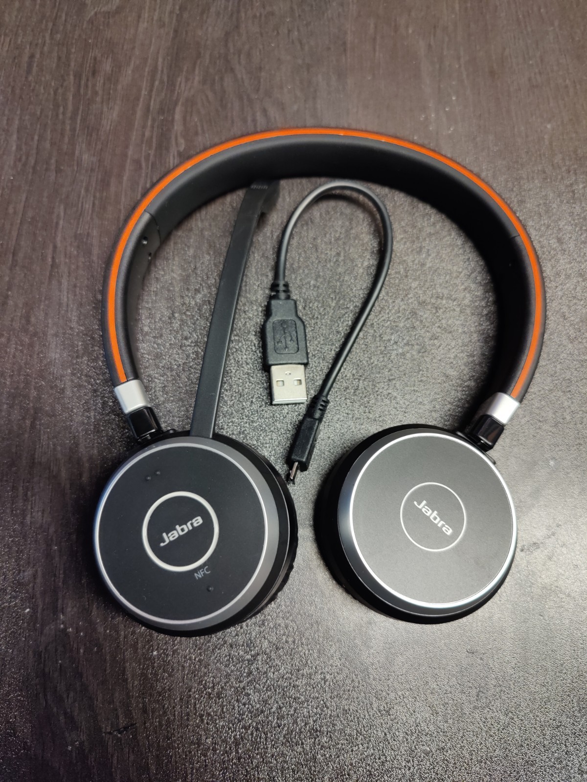 Jabra Evolve 65 Wireless Headset Stereo HSC018W On-ear Tested Works No Dongle