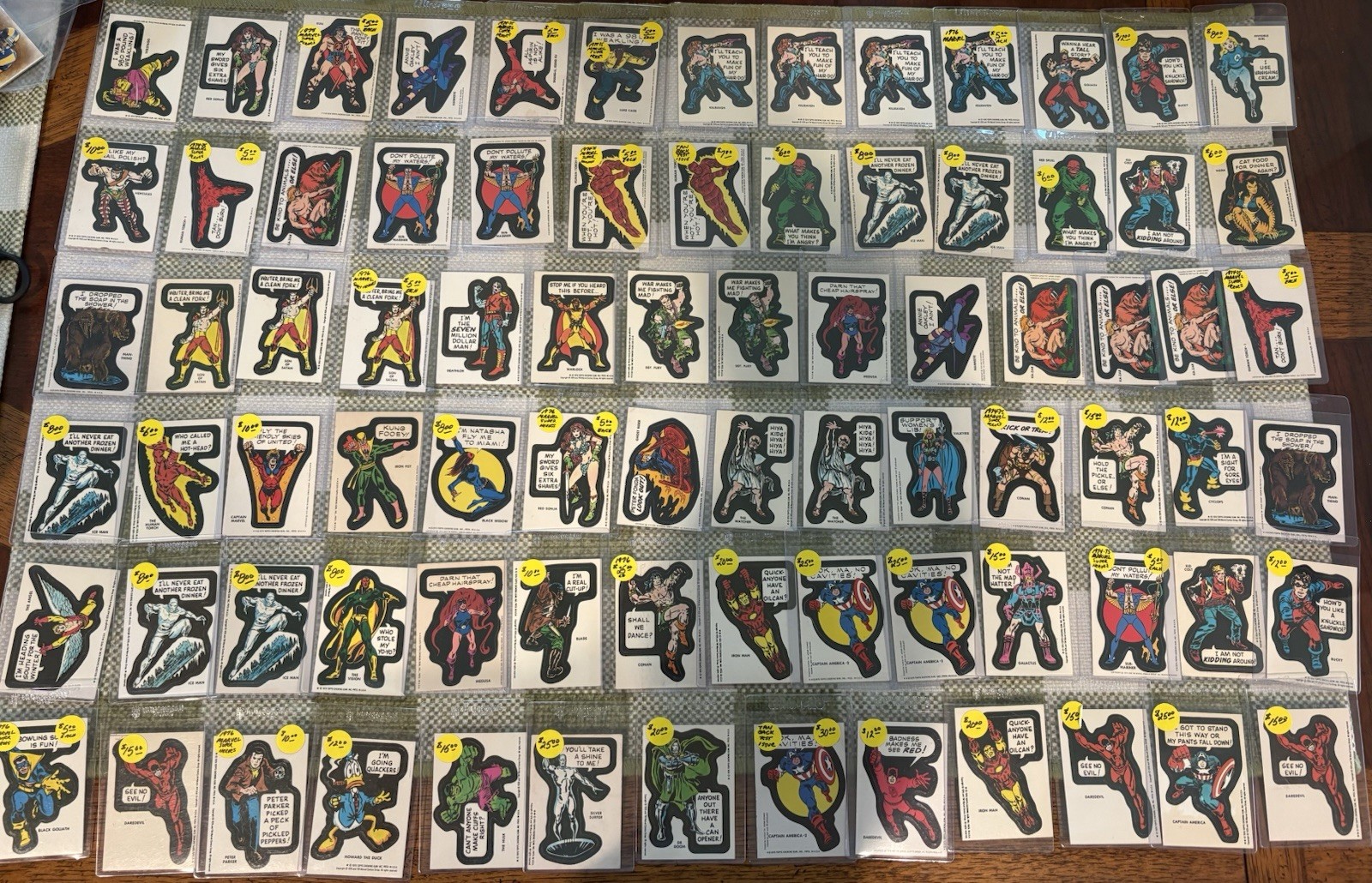 1975 & 1976 Topps Marvel super heroes stickers - LOT OF (81) Doom Ghost Rider 1975 & 1976 Topps Marvel super heroes stickers - LOT OF (81) Doom Ghost Rider