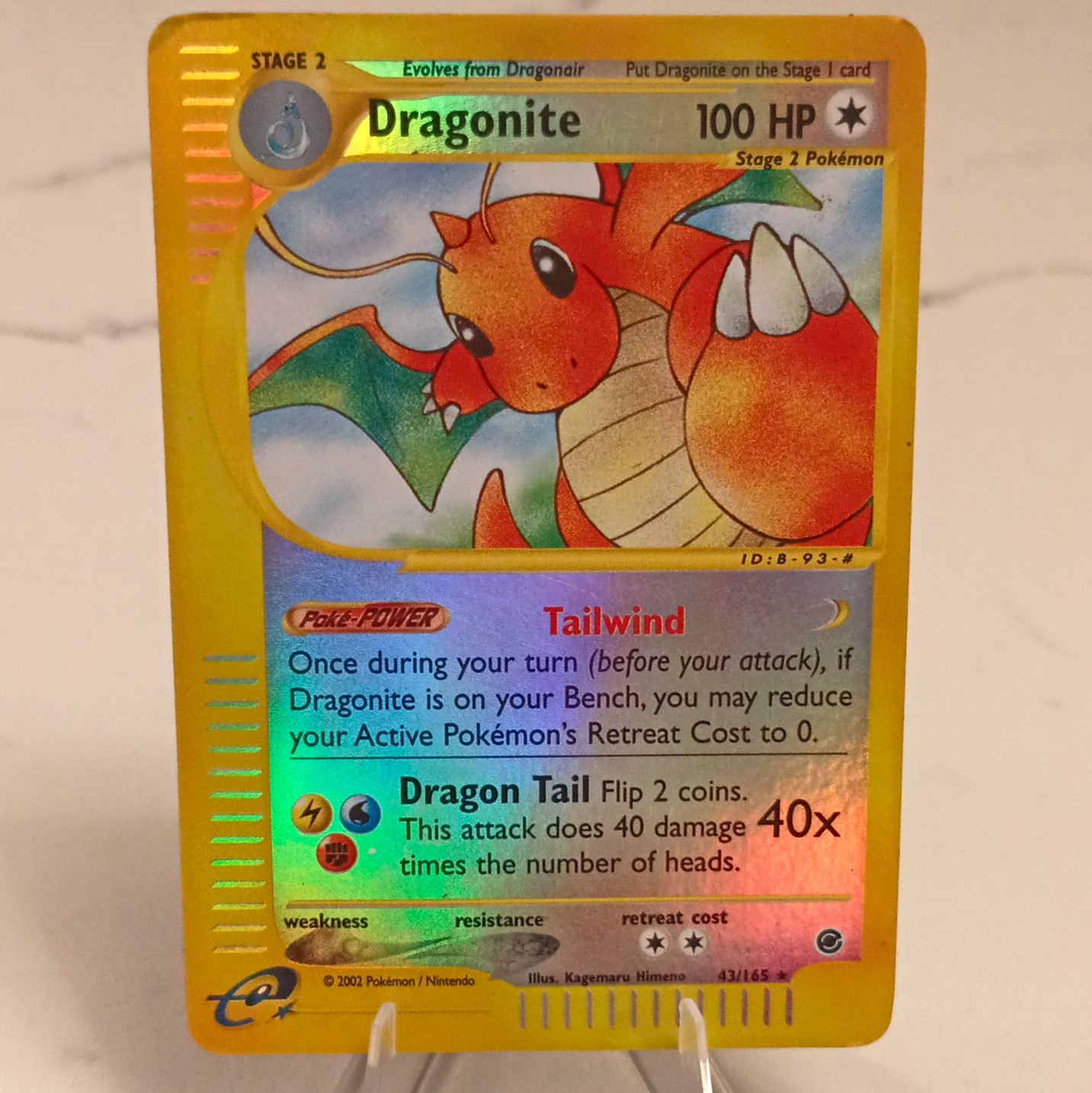 The Pokémon Company Dragonite 043/165 Expedition Reverse Holo EN Rare 100 HP