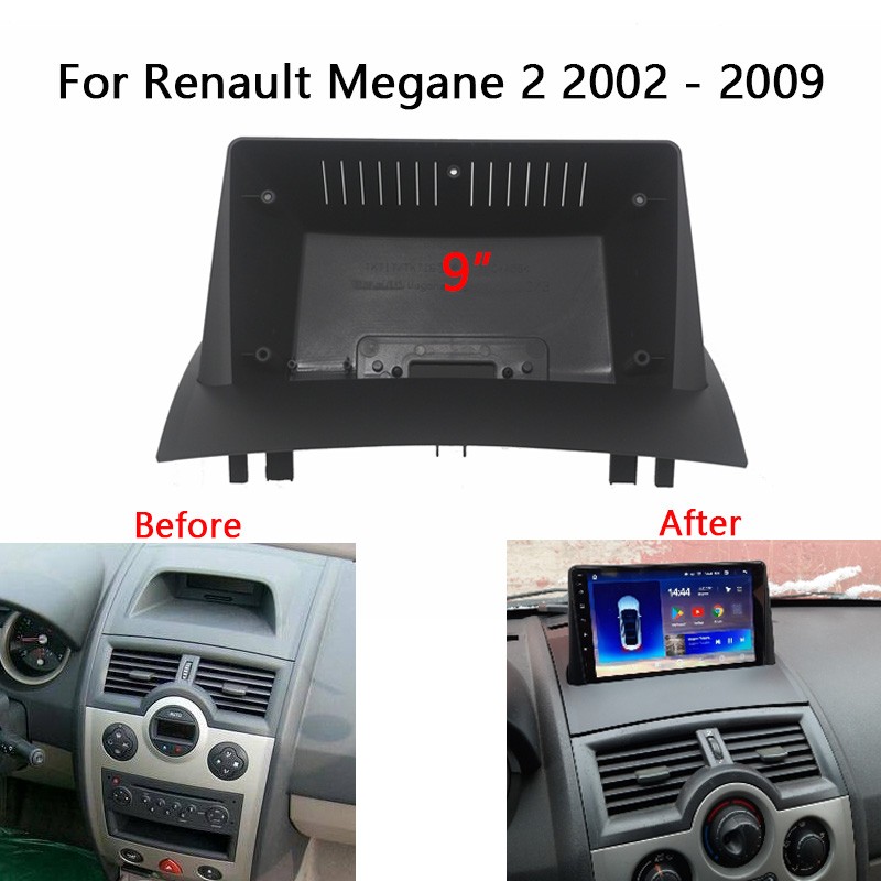 9\'\' for Renault Megane 2 2002~09 Car Radio Stereo Frame Fascia Panel Trim Bezel