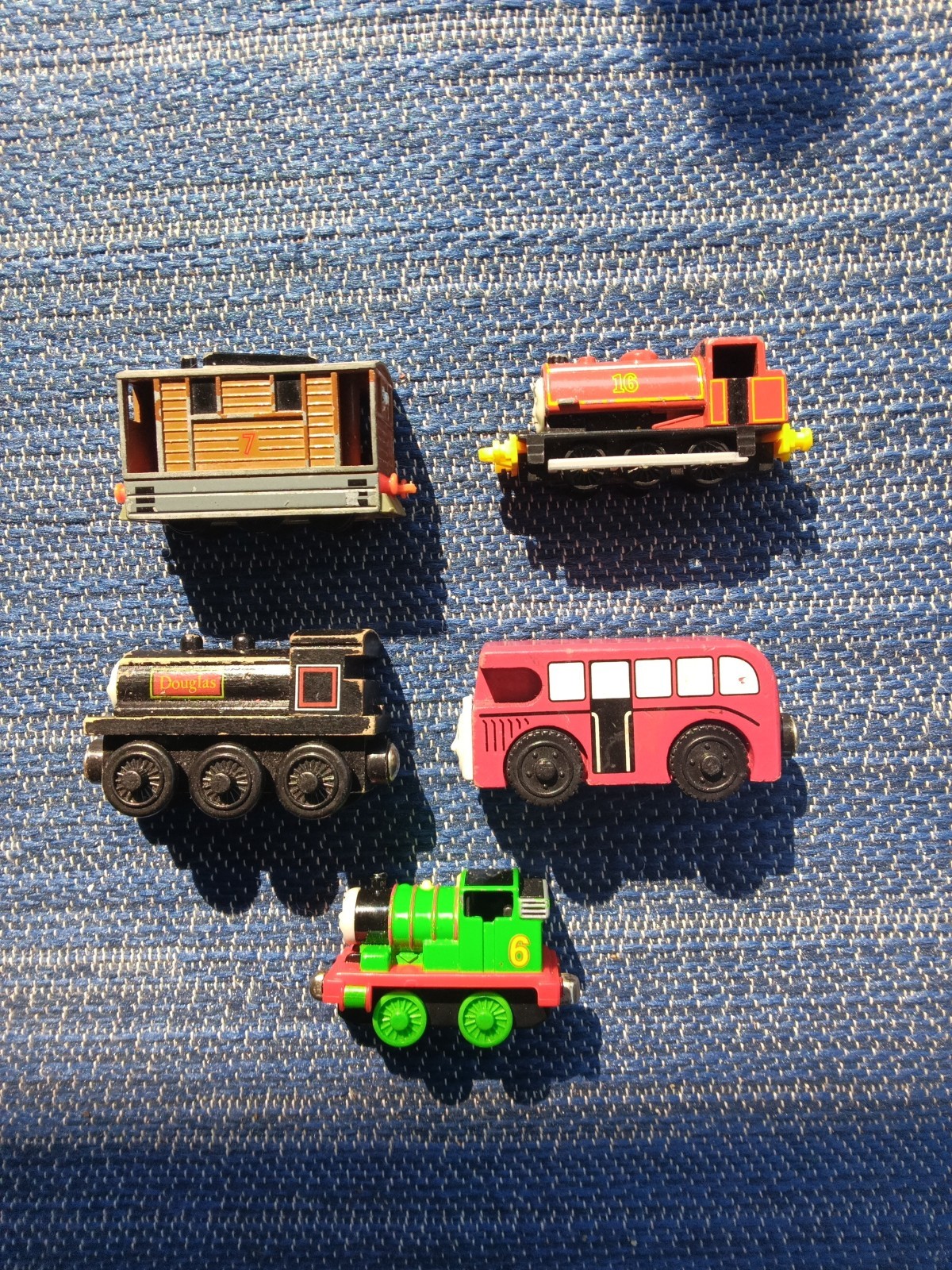 RARE 5 UNIQUE Thomas The Tank Train 2 Wooden,1993 ERTL,1998 ERTL,2002 VINTAGE 🚂