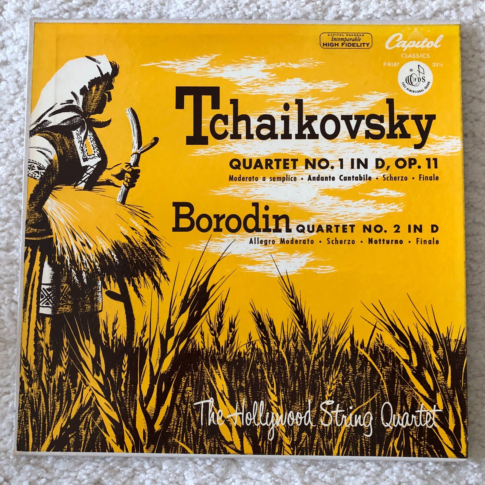 CAPITOL  P 8187     Tchaikovsky & Borodin-Quartet     HOLLYWOOD STRING QUARTET