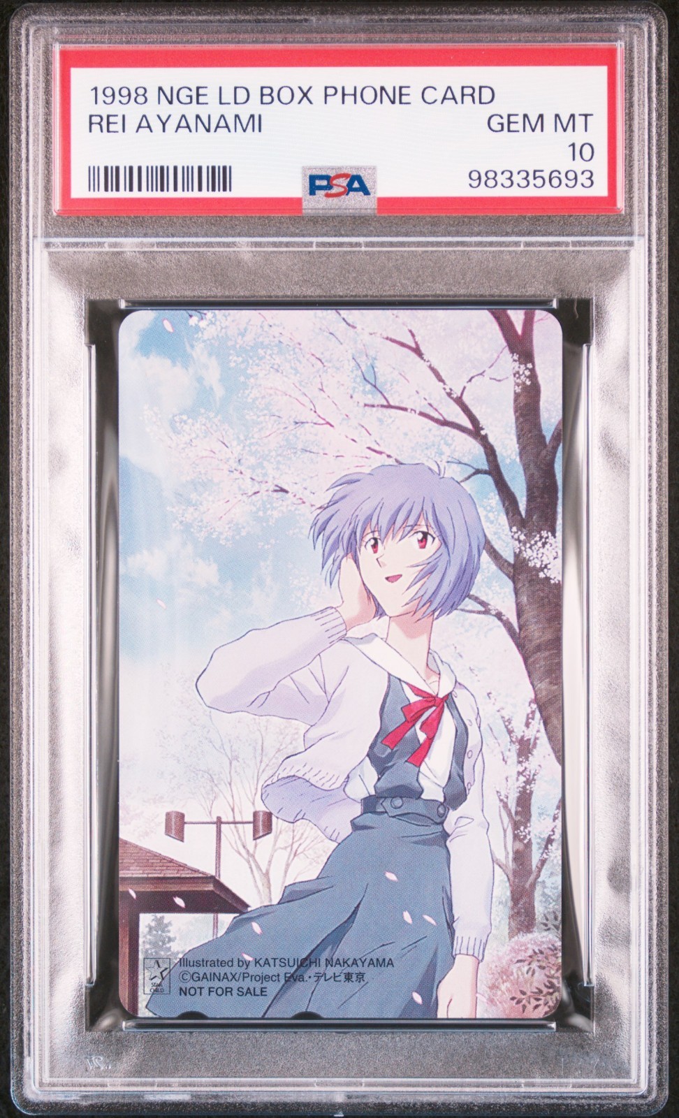 1998 NEON GENESIS EVANGELION LASER DISK BOX PHONE CARDS REI AYANAMI PSA 10 1998 NEON GENESIS EVANGELION LASER DISK BOX PHONE CARDS REI AYANAMI PSA 10