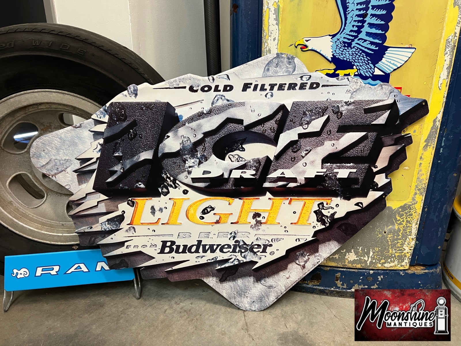 Vtg. 1990's BUDWEISER Bud Ice Light Beer Sign Vtg. 1990's BUDWEISER Bud Ice Light Beer Sign