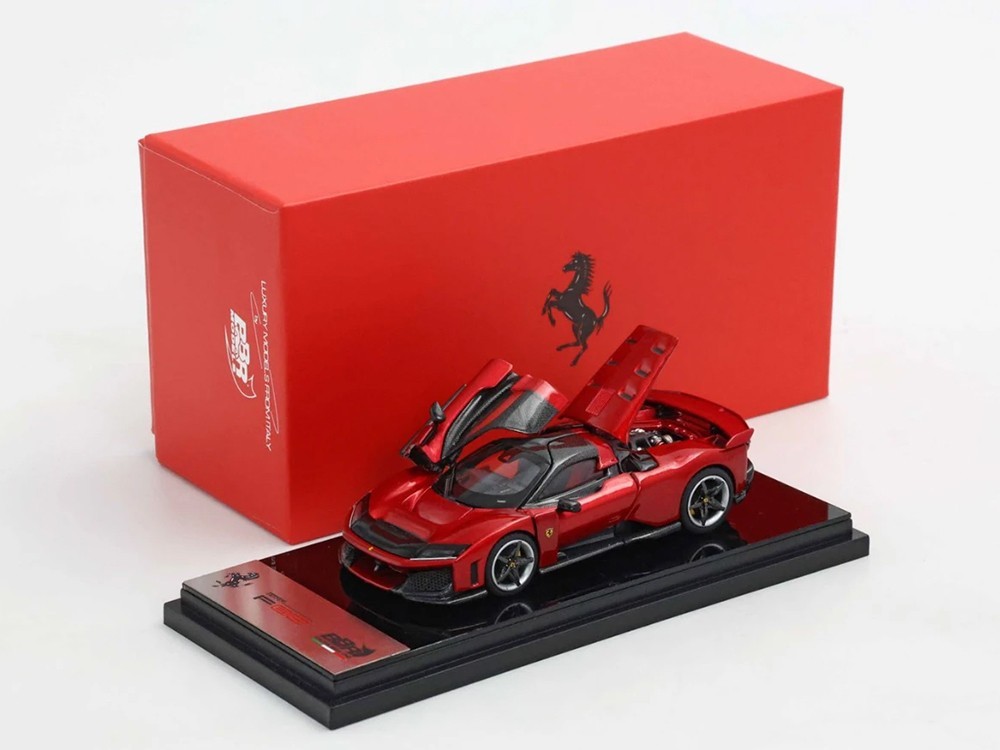 FERRARI F80 SUPERCAR ROSSO (RED) 1/64 DIECAST MODEL CAR BY BBR MODELS BBR64001H