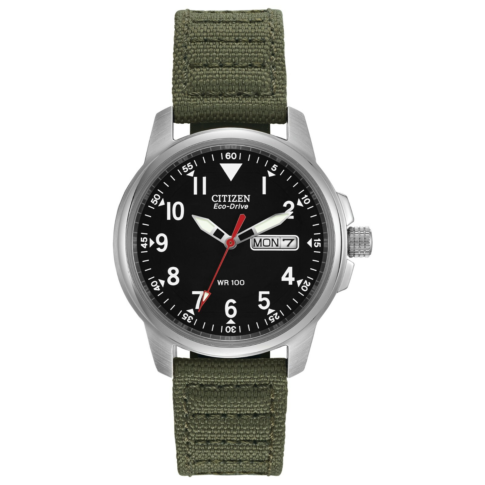 Citizen Eco-Drive Chandler Men's Calendar Black Dial Green 37mm Watch BM8180-03E Citizen Eco-Drive Chandler Men's Calendar Black Dial Green 37mm Watch BM8180-03E