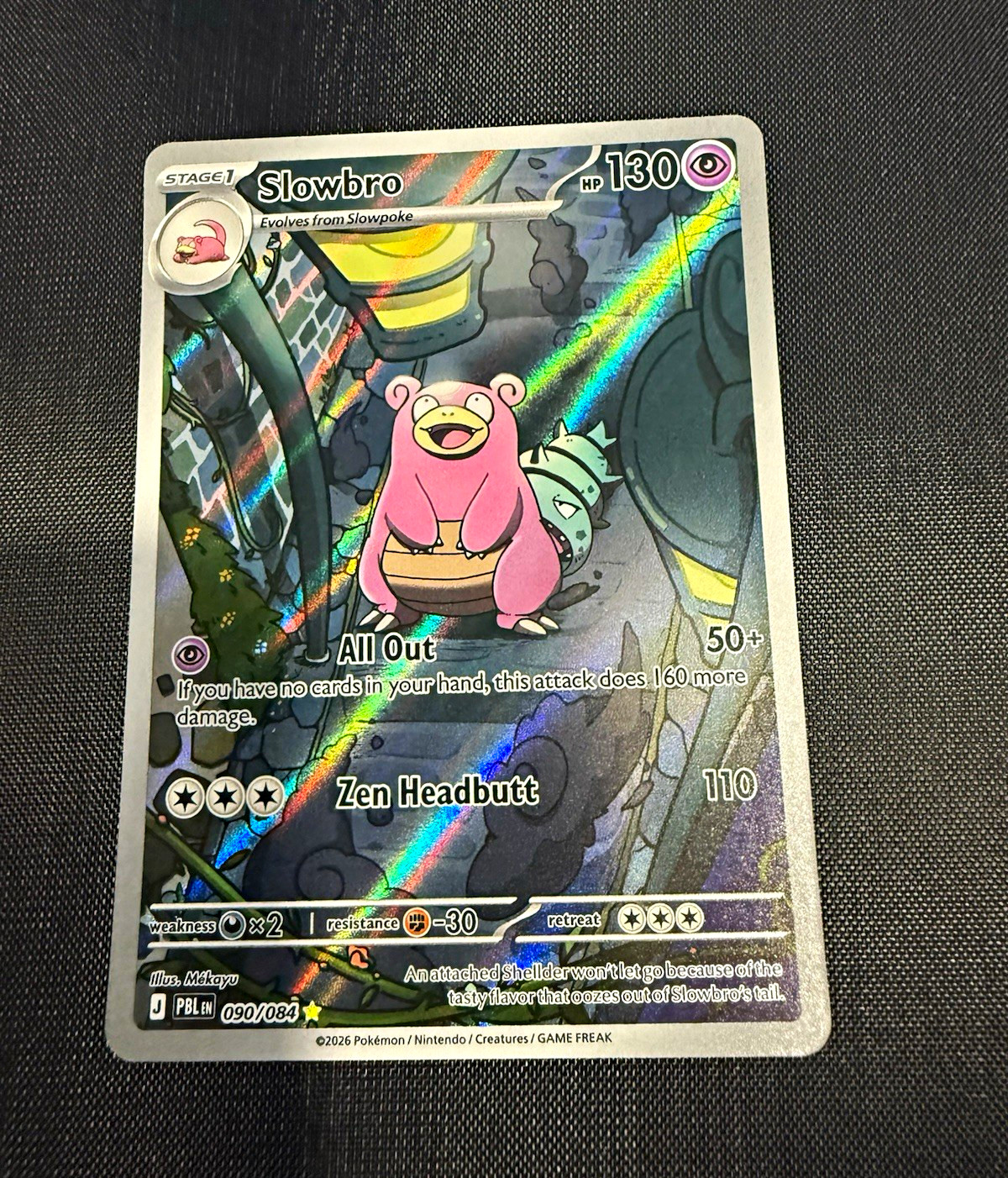 Slowbro 090/084 Pitch Black Illustration Rare Holo English HP 130 Slowbro 090/084 Pitch Black Illustration Rare Holo English HP 130