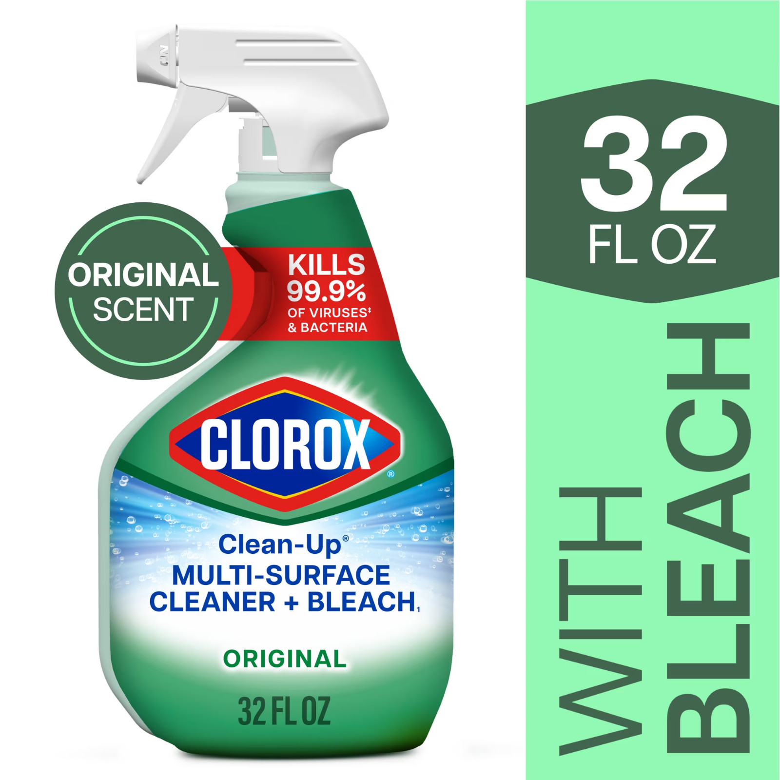 Clorox Clean-Up All Purpose Cleaner Spray with Bleach, Spray, Original, 32 fl oz Clorox Clean-Up All Purpose Cleaner Spray with Bleach, Spray, Original, 32 fl oz
